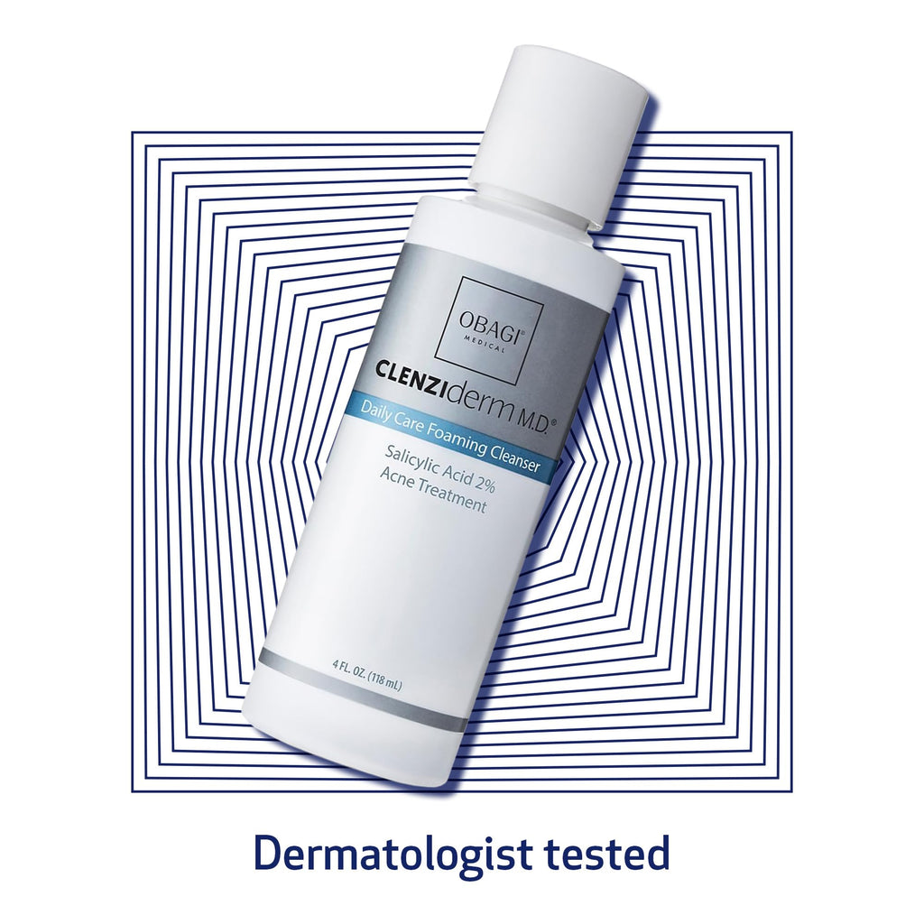 Obagi CLENZIderm M.D. Daily Care Foaming Acne Cleanser – 2% Salicylic Acid (BHA) for Clearer-Looking Skin