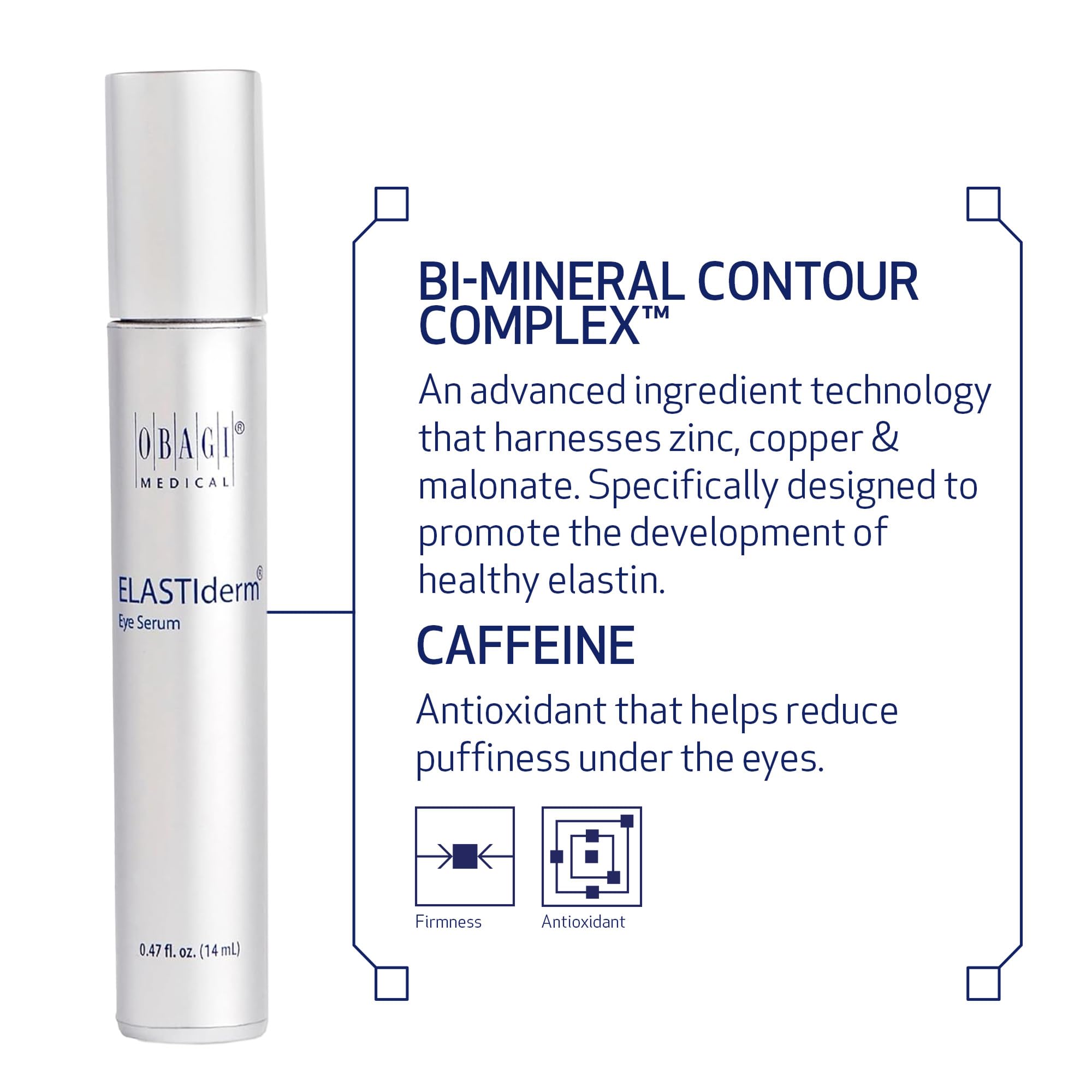 Obagi ELASTIderm Eye Serum – De-Puffing Serum with Caffeine & Bi-Mineral Contour Complex – 0.47 oz
