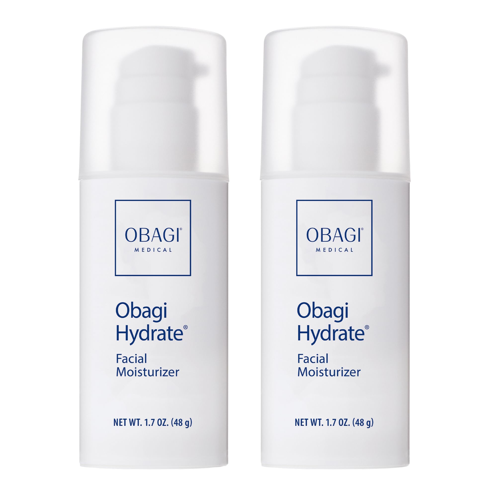 Obagi Hydrate Facial Moisturizer – Non-Comedogenic All-Day Hydration (2-Pack, 1.7 oz each)