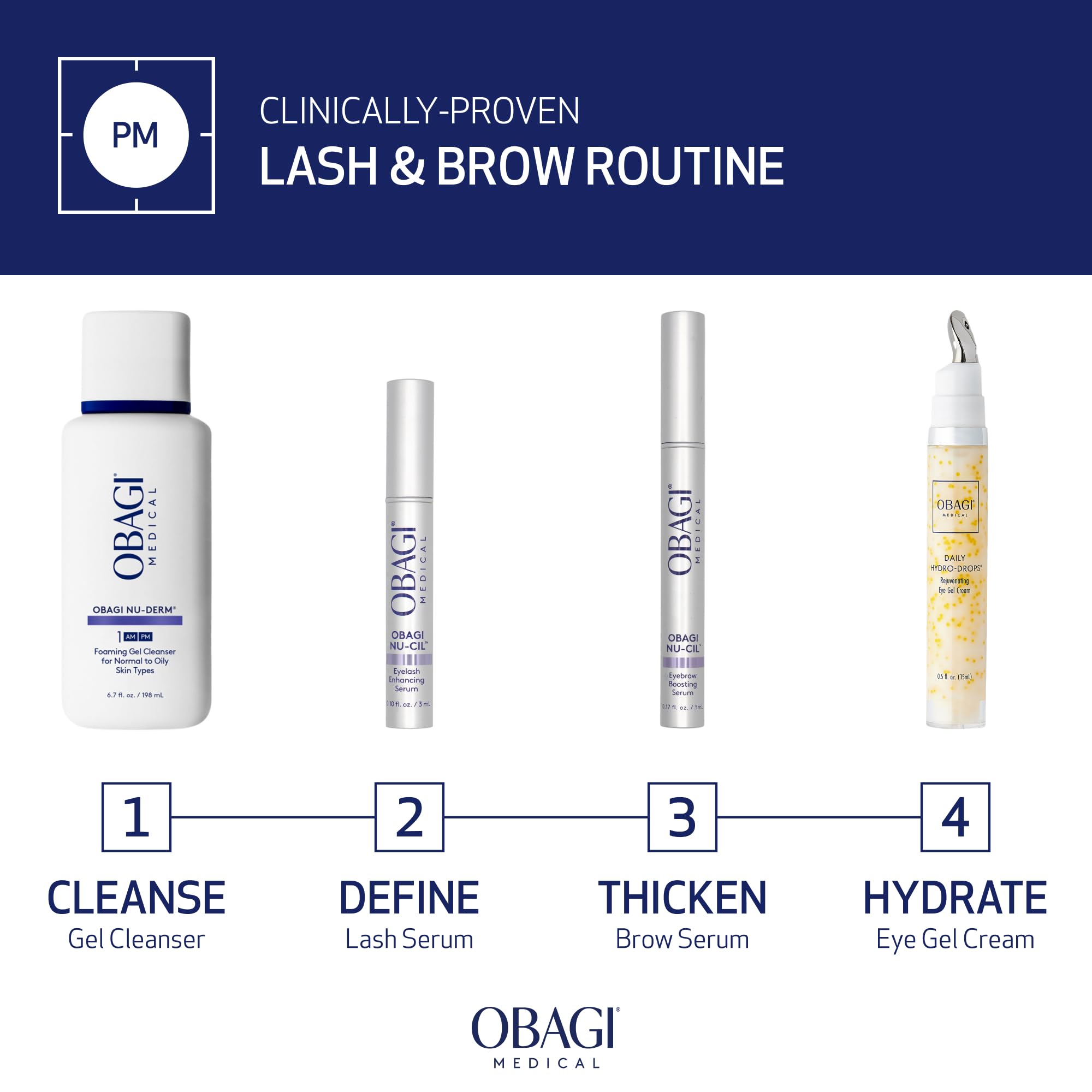 Obagi Nu-Cil Eyebrow Boosting Serum – Pack of 2 | Fuller Brows Over Time