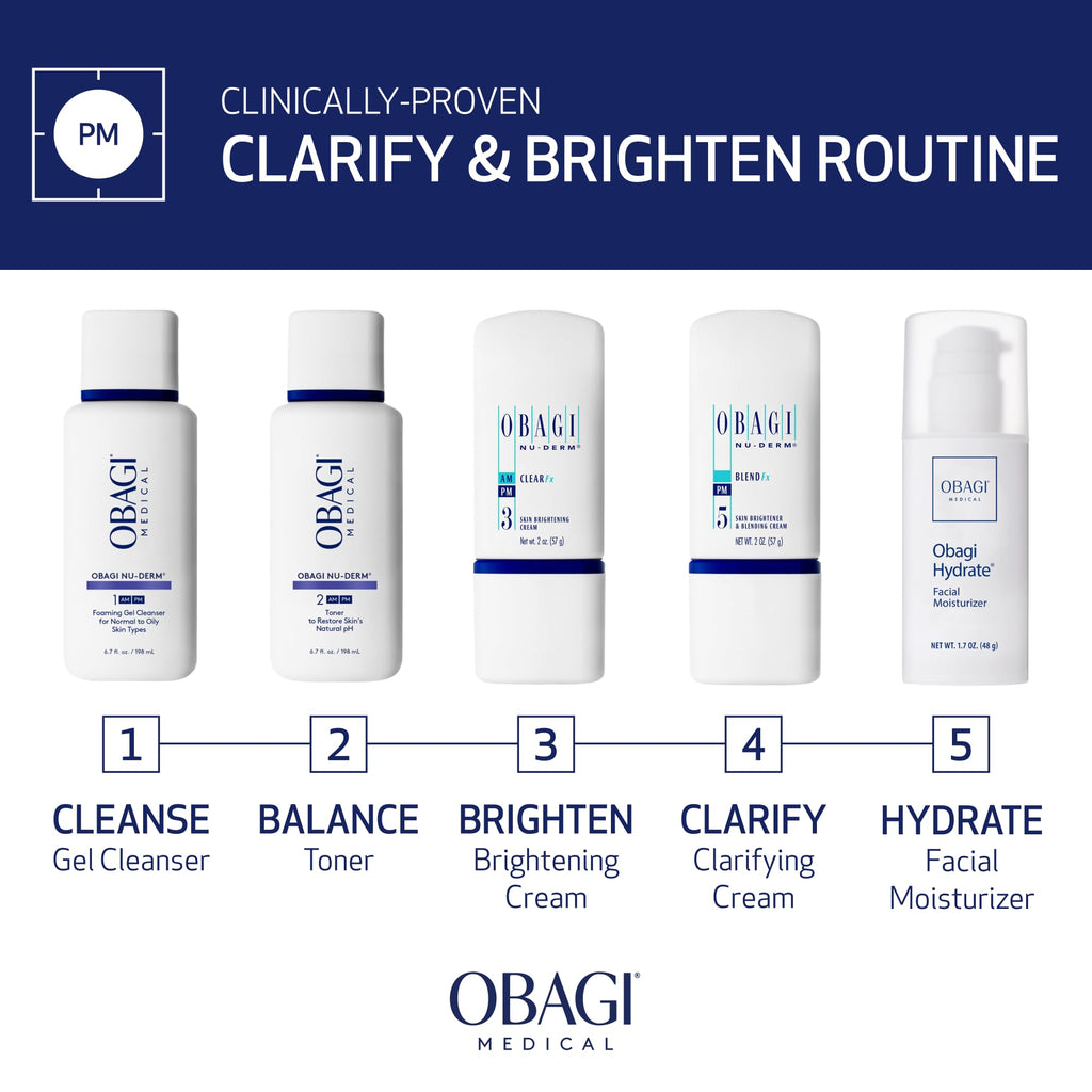 Obagi Nu-Derm Blend Fx – Brightening & Clarifying Night Cream with Arbutin + Vitamins C & E – 2 oz