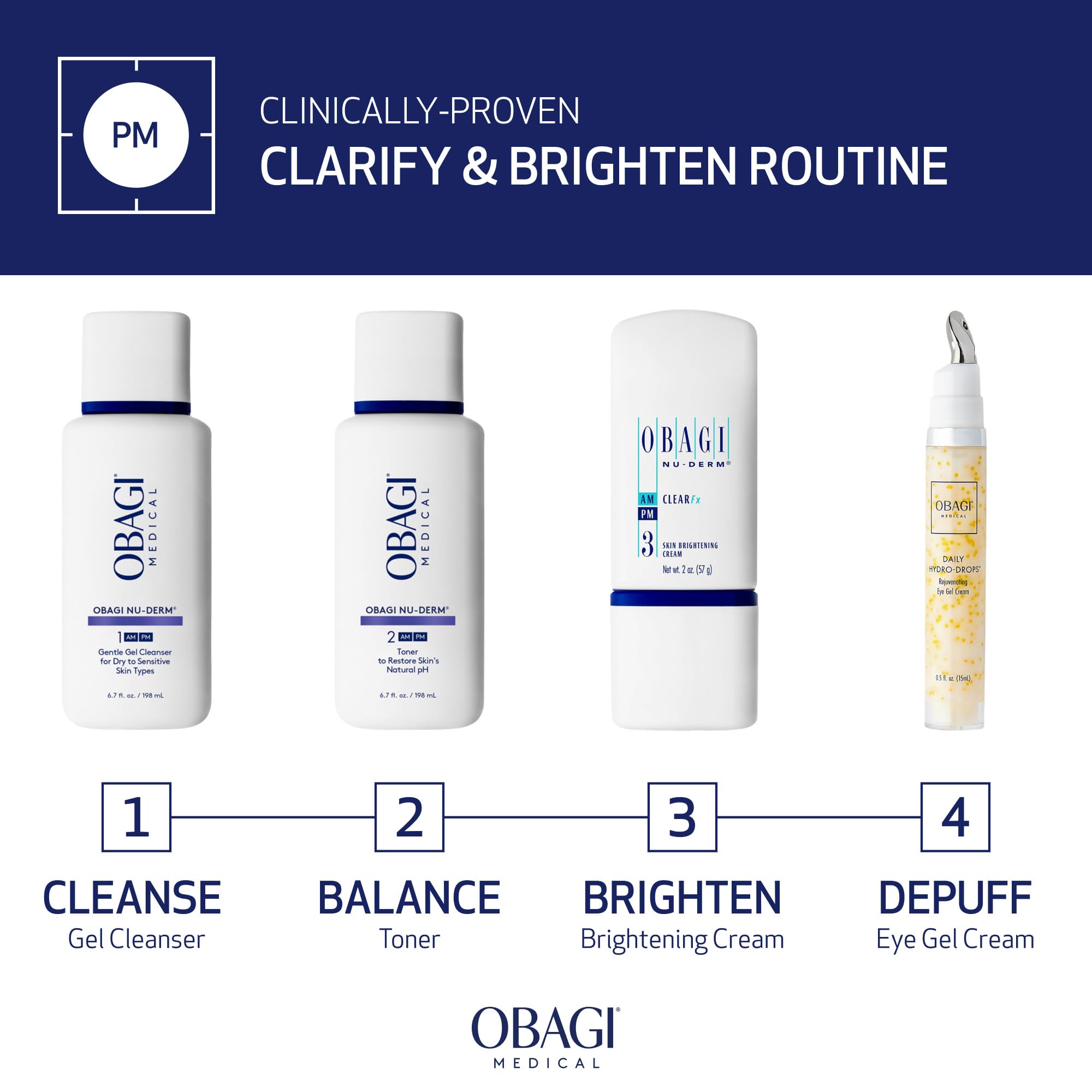 Obagi Nu-Derm Clear Fx Brightening Cream – 2 x 2 oz (Arbutin, Vitamin C, Lactic Acid)