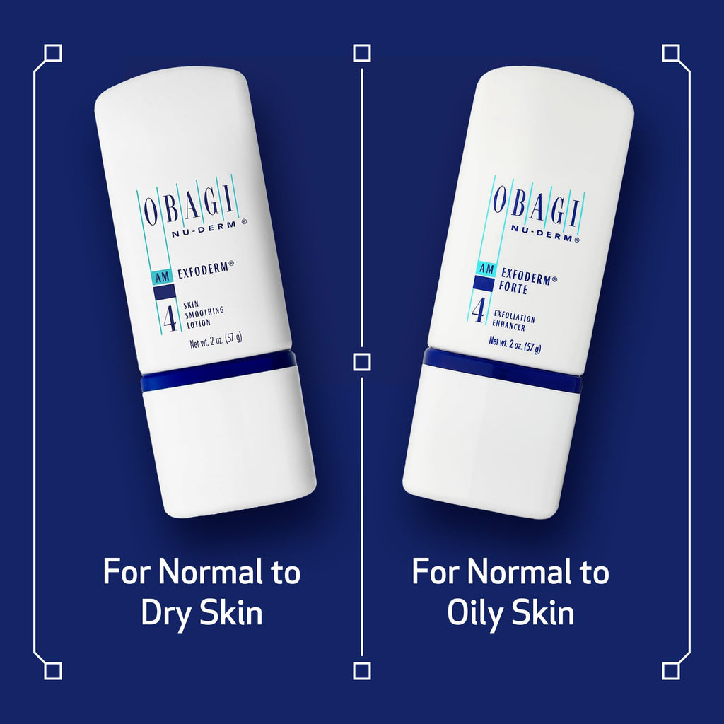 Obagi Nu-Derm Exfoderm Forte – Advanced Exfoliating Lotion with Glycolic & Lactic Acids for Normal to Oily Skin | 2 oz