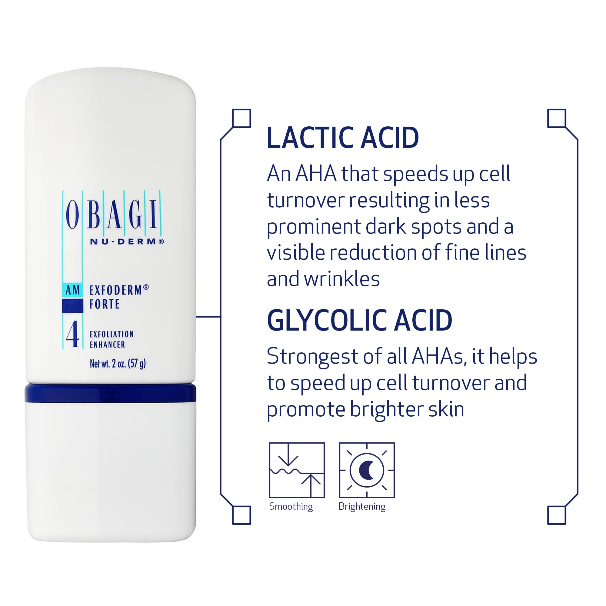 Obagi Nu-Derm Exfoderm Forte – Advanced Exfoliating Lotion with Glycolic & Lactic Acids for Normal to Oily Skin | 2 oz