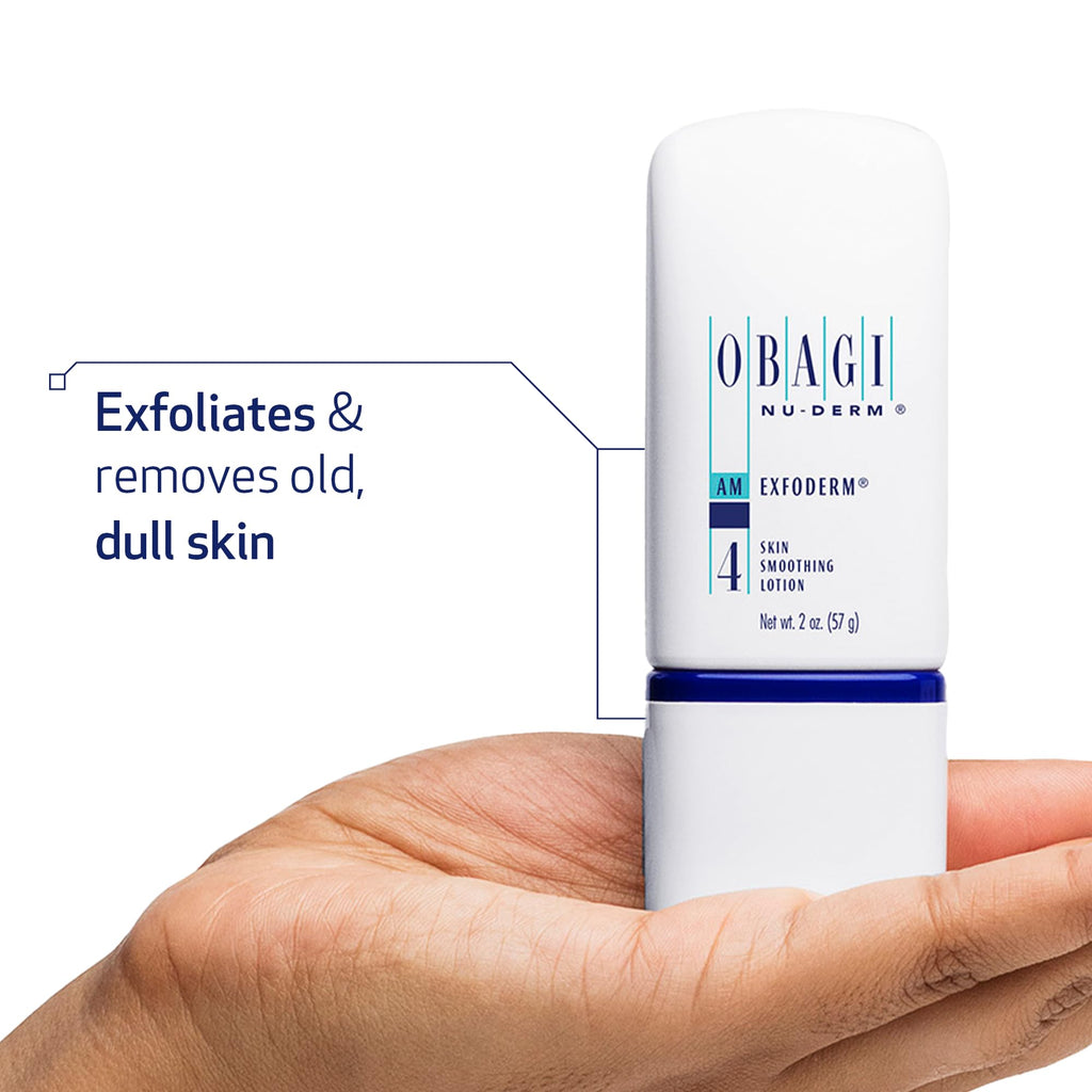 Obagi Nu-Derm Exfoderm – Lightweight Exfoliating Lotion with Phytic Acid for Normal to Dry Skin – 2 oz