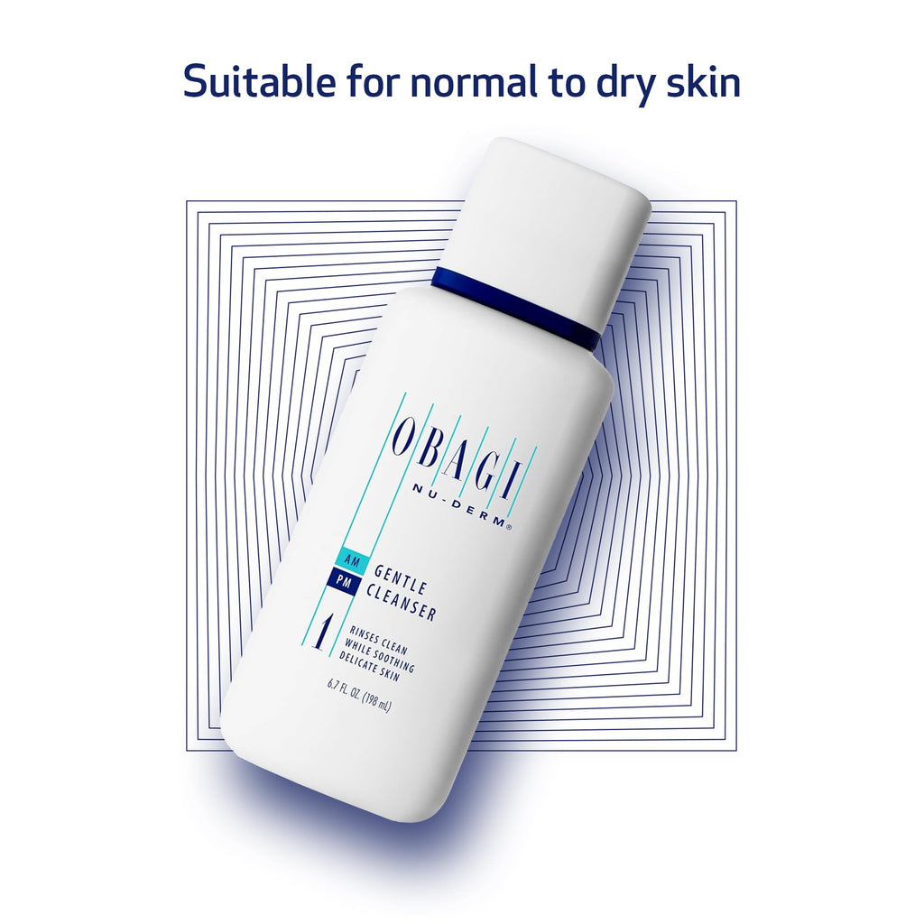 Obagi Nu-Derm Gentle Cleanser – Daily Facial Wash for Sensitive Skin | 6.7 oz