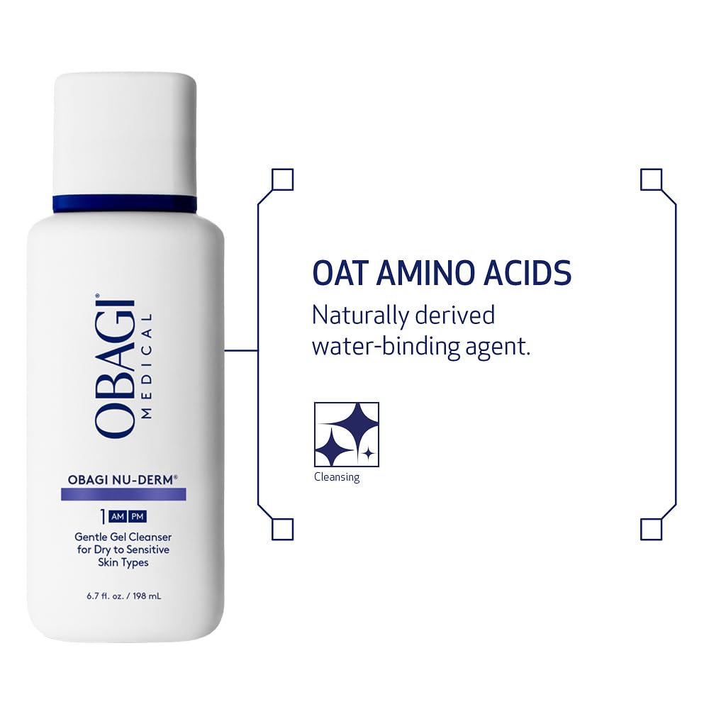 Obagi Nu-Derm Gentle Cleanser – Mild Cleanser for Sensitive Skin (2 x 6.7 oz)