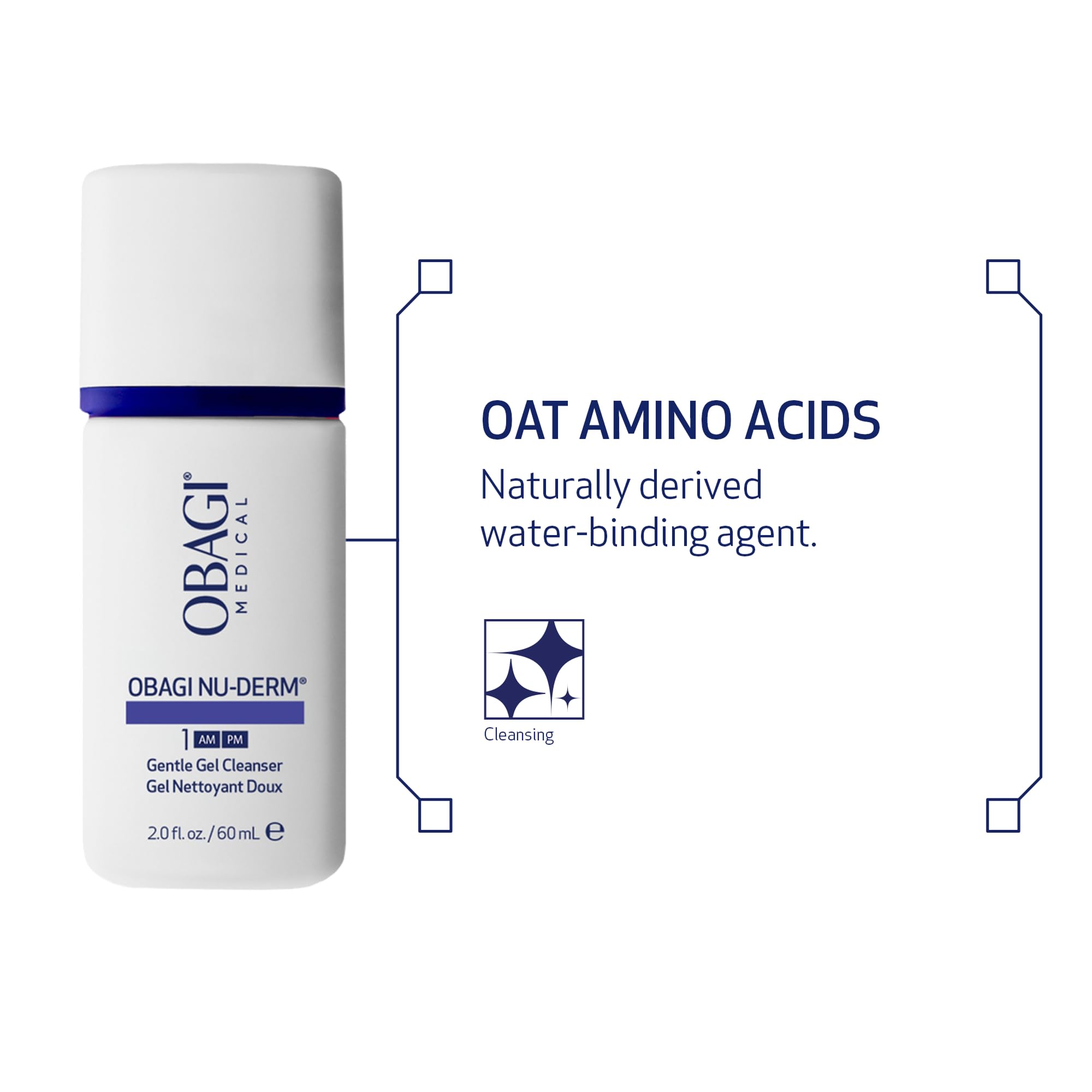 Obagi Nu-Derm Gentle Cleanser – Travel-Size Cleanser for Normal to Dry & Sensitive Skin | 2 oz