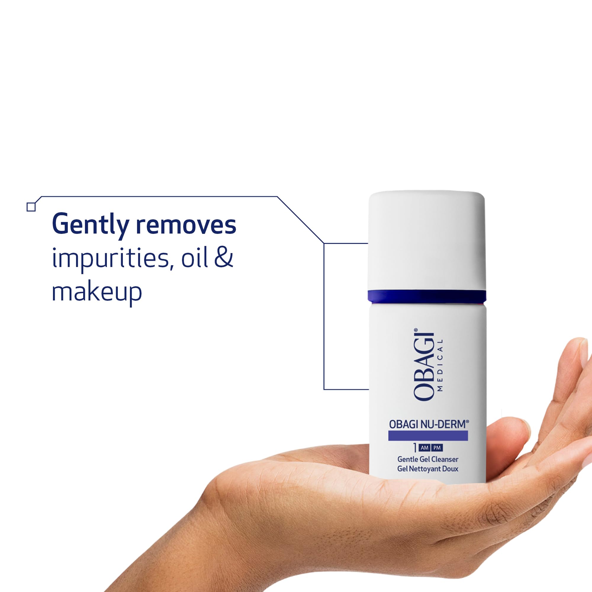 Obagi Nu-Derm Gentle Cleanser – Travel-Size Cleanser for Normal to Dry & Sensitive Skin | 2 oz