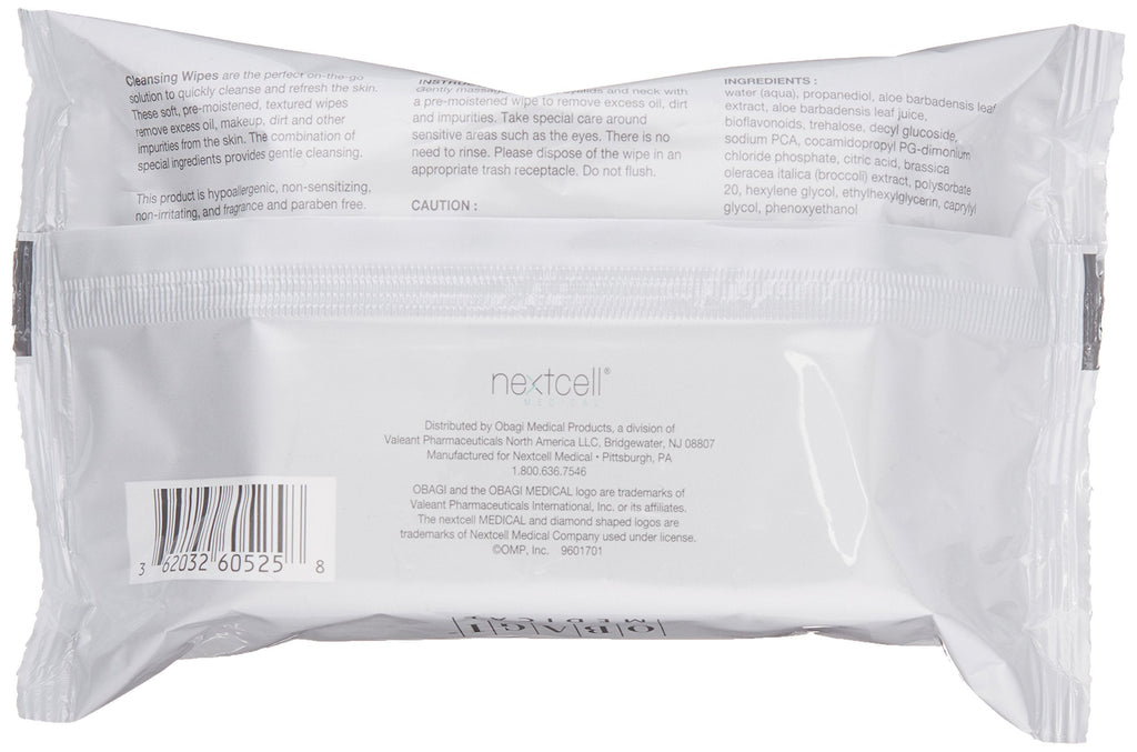 Obagi Medical On the Go Cleansing & Makeup Removing Wipes – 25 Count
