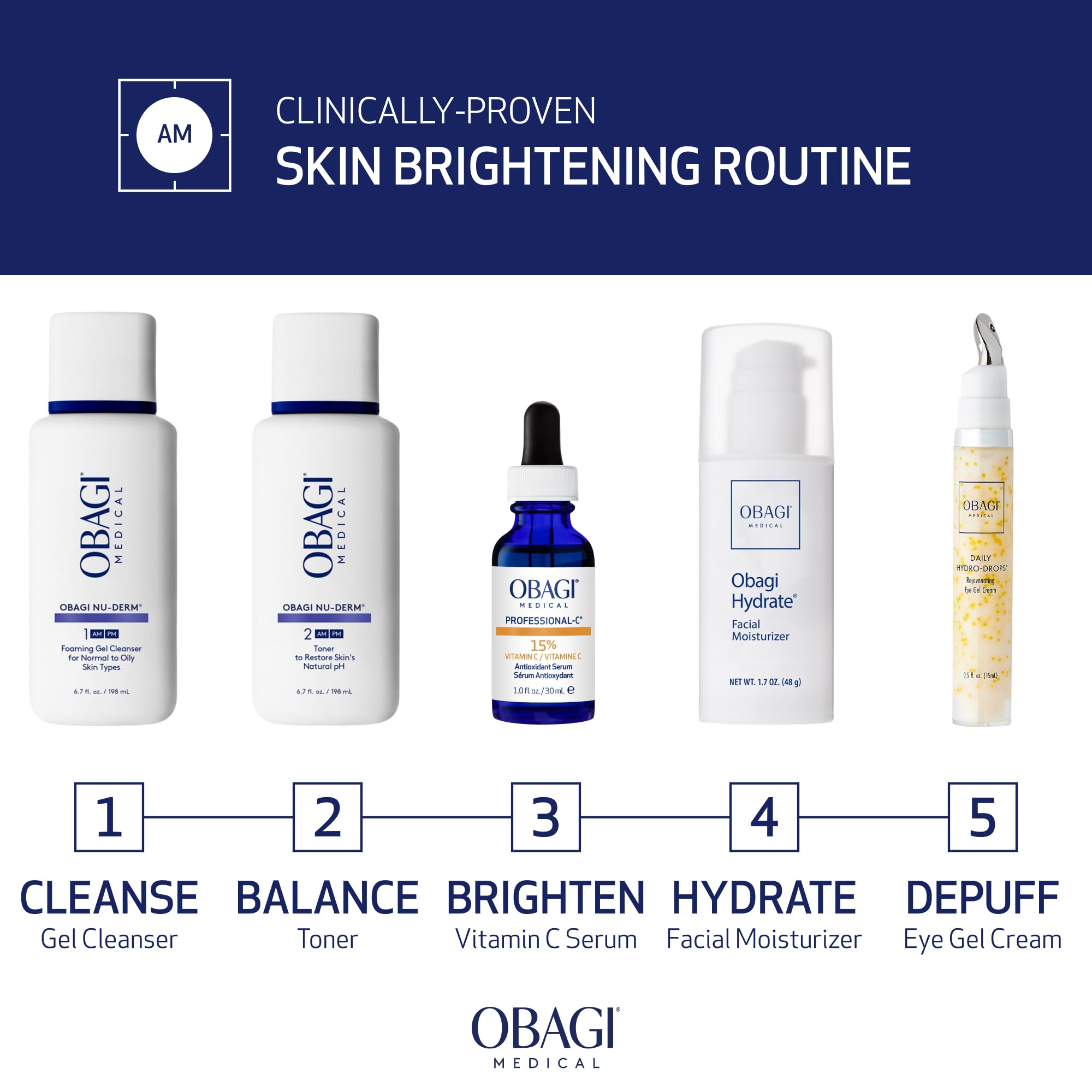 Obagi Medical Professional-C 15% Vitamin C Serum – Brightens Skin Tone & Minimizes Fine Lines | 1 oz