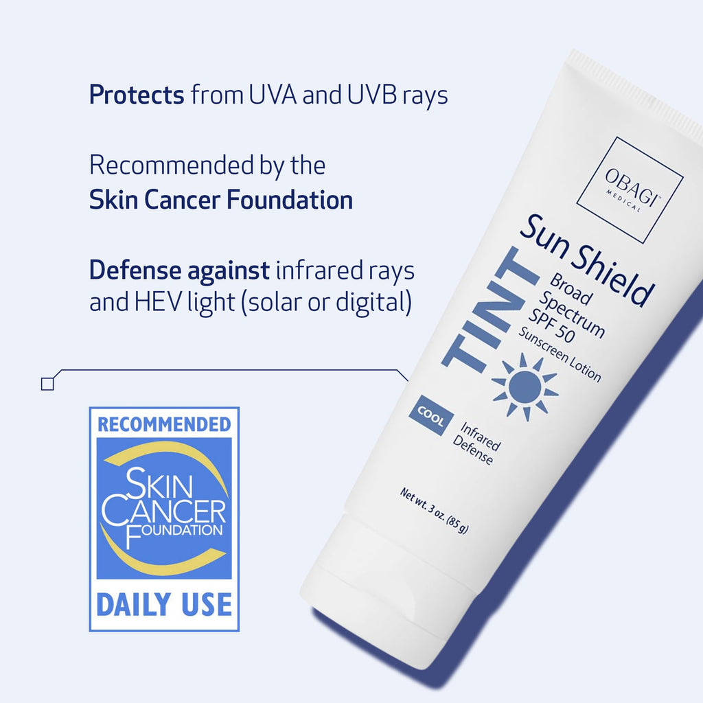 Obagi Sun Shield Tinted Sunscreen SPF 50 | Cool Tint, 3 oz