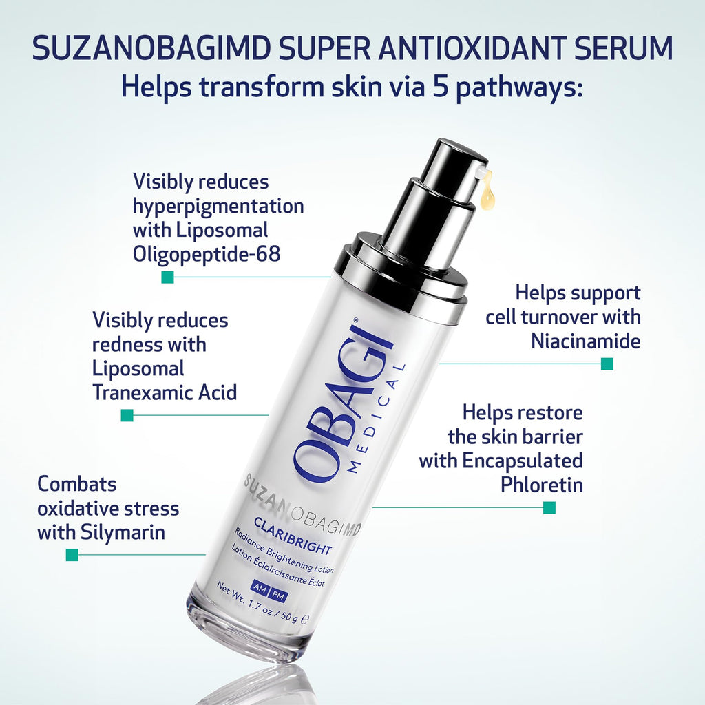 SUZANOBAGIMD Claribright Brightening Lotion – Reduces Dark Spots & Redness, Supports Cell Turnover, Safe for Sensitive Skin – 1.7 oz