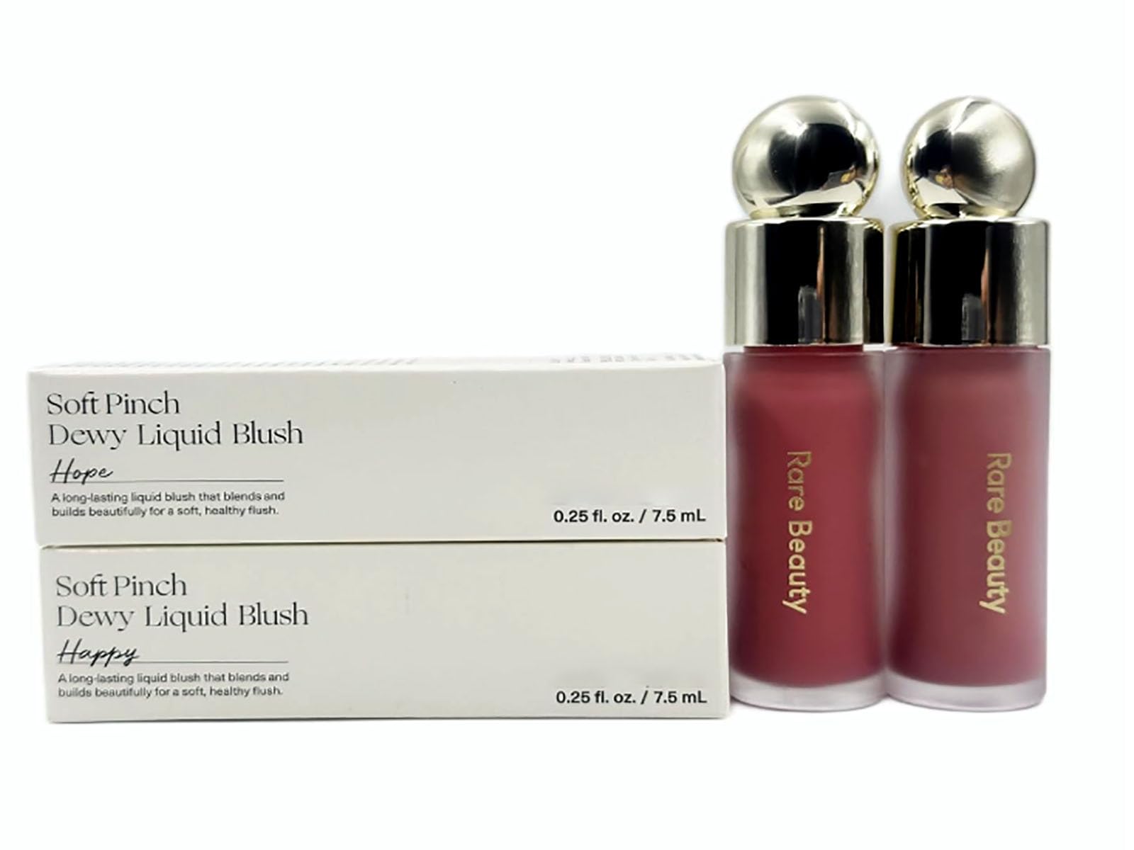 Obemary 2Pcs Soft Pinch Liquid Blush – Hope Nude Mauve & Happy Cool Pink