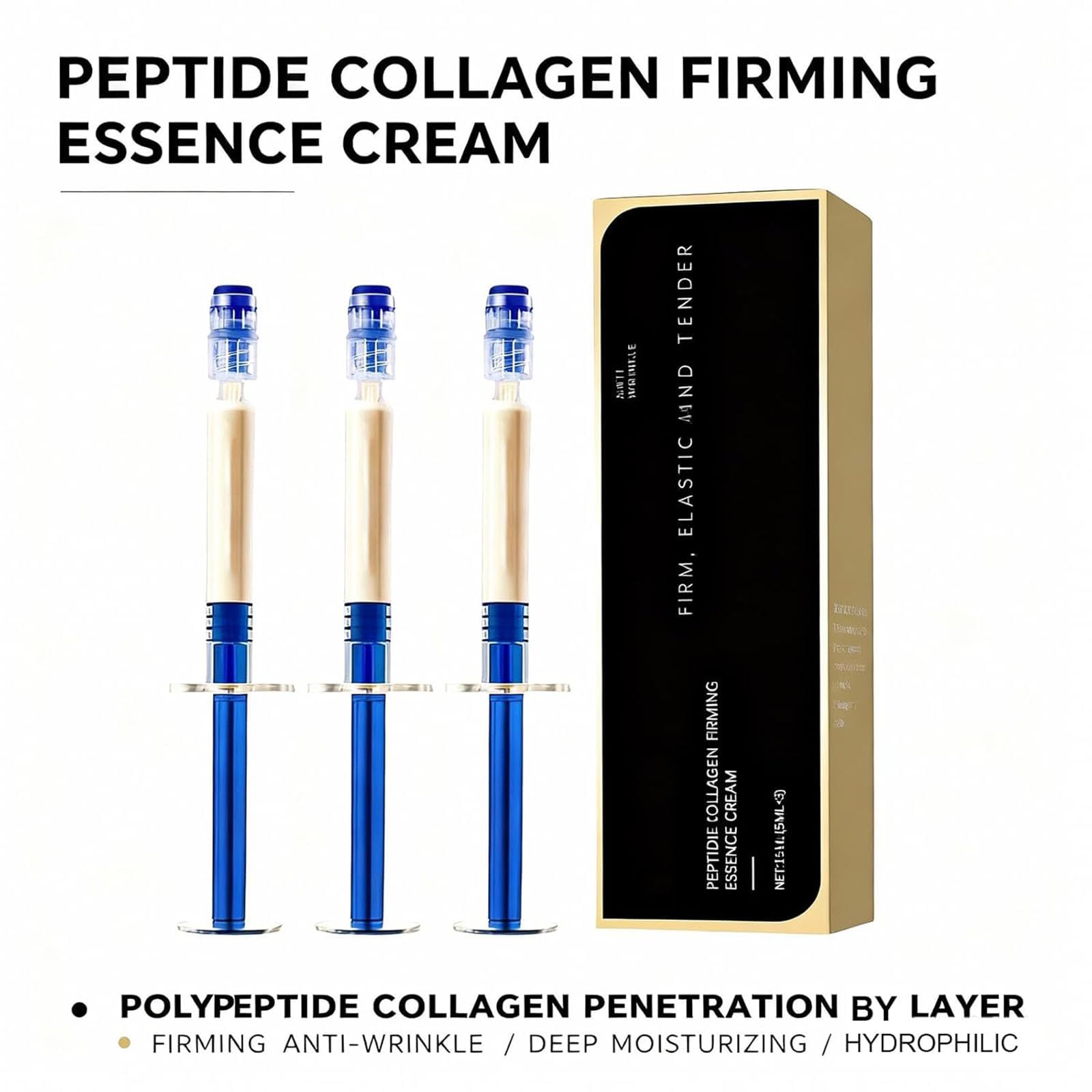 Obemary Luxevéria Polypeptide Collagen Elastic Essence Cream – Deep Hydration, All Skin Types, 2 Pcs