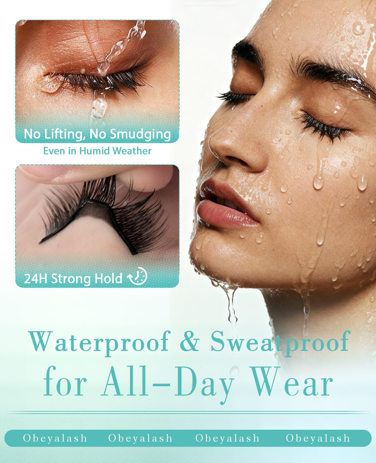 Obeyalash Self-Adhesive Doll Eye Lashes 15mm – Glue-Free, Waterproof, 5 Pairs