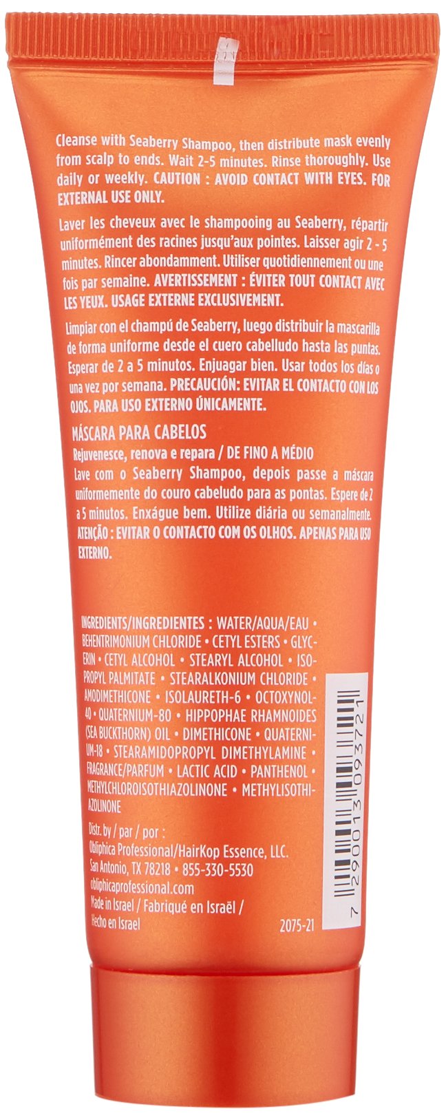 Obliphica Seaberry Hair Mask — Deep Conditioning for Dry, Damaged Hair
