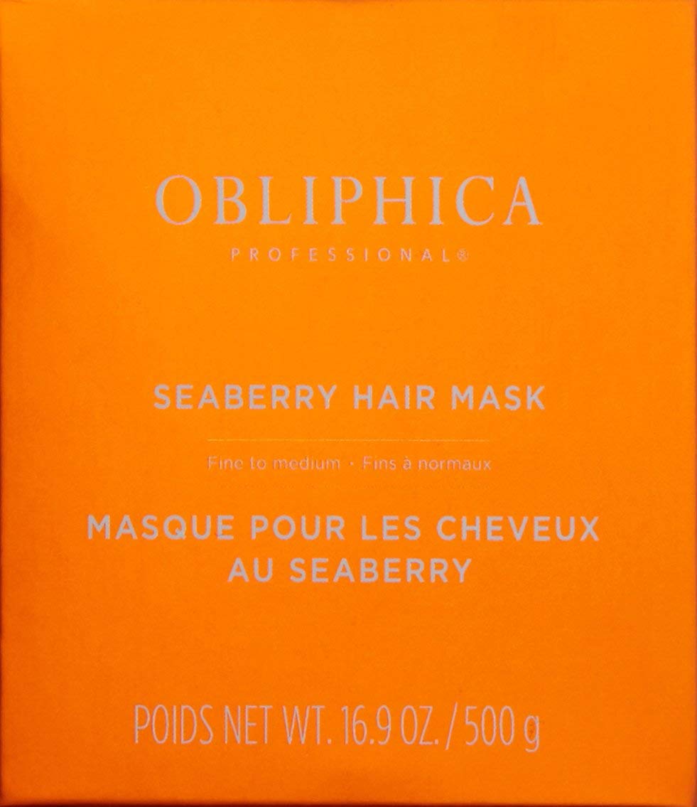 Obliphica Professional Seaberry Hair Mask - Deep Conditioning for Dry, Damaged & Color-Treated Hair | 16.9 oz