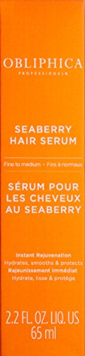 Obliphica Seaberry Leave-In Hair Serum for Fine & Medium Hair | Frizz Control & Nourishment - 2.2 fl oz