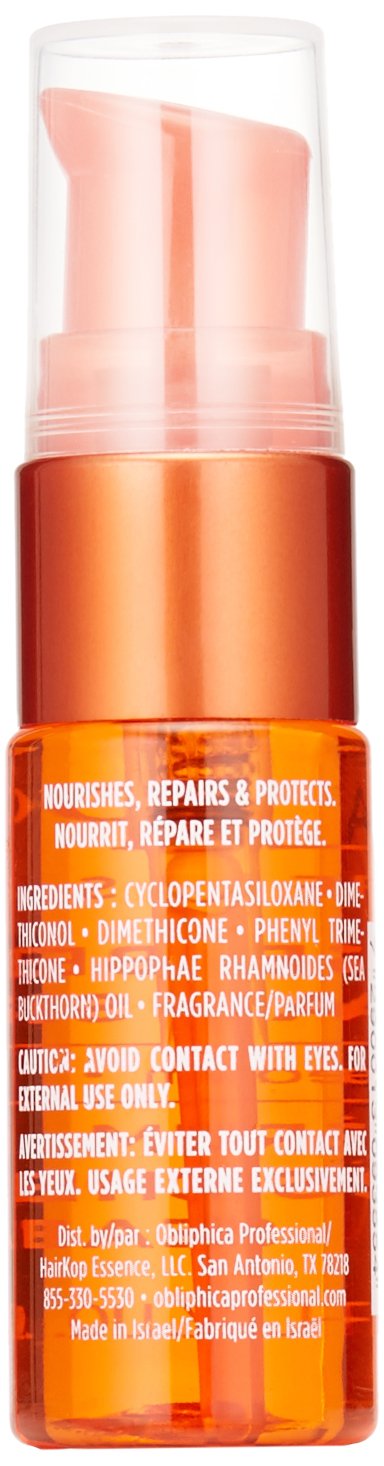 Obliphica Professional Seaberry Leave-In Serum for Fine & Medium Hair – Nourishes, Frizz Control