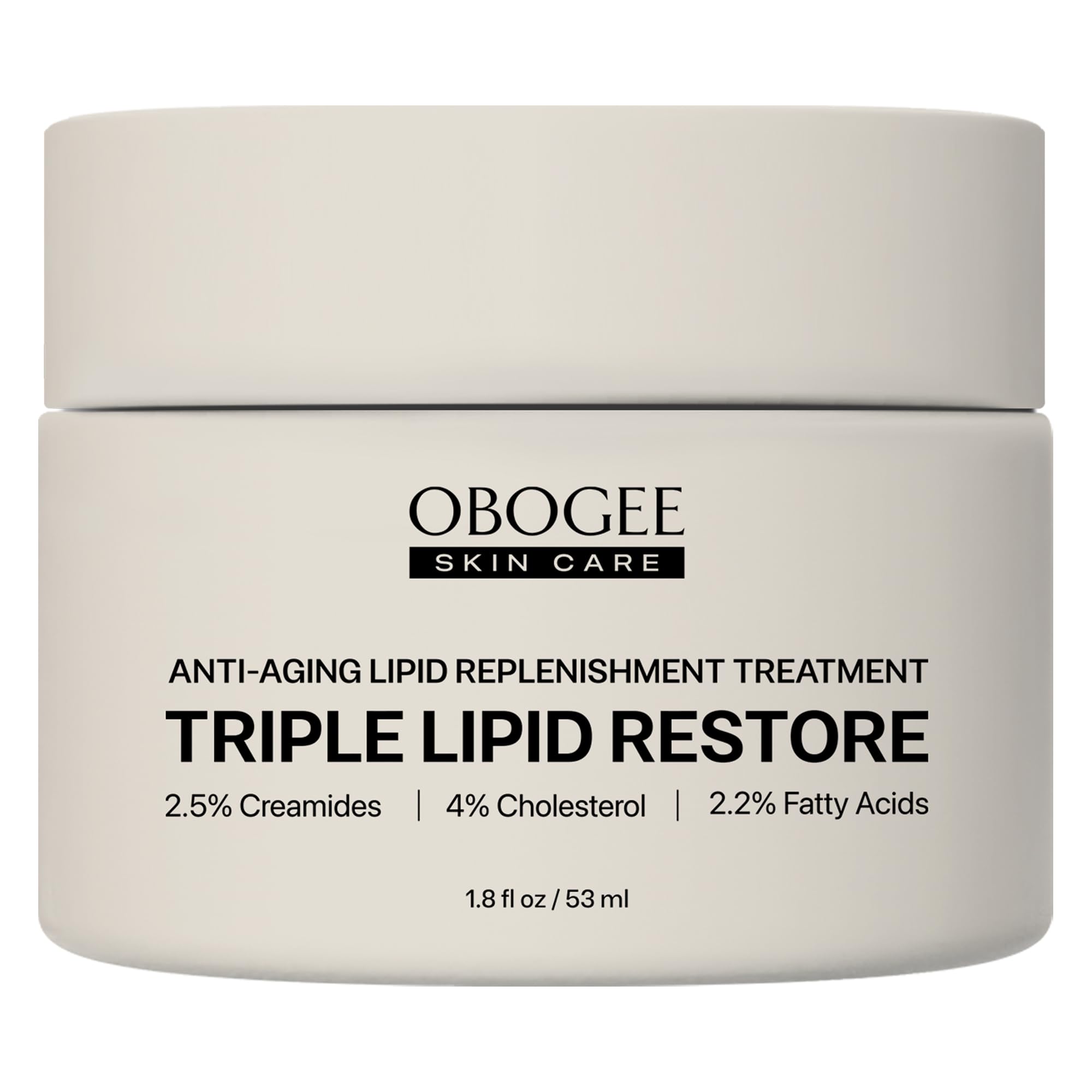 OBOGEE Triple Lipid Restore – Firming Anti-Aging Moisturizer with Ceramides, Peptides & Hyaluronic Acid (53 ml)