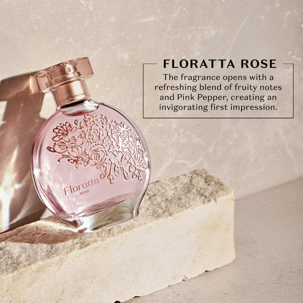 O Boticário Floratta Rose Eau de Toilette – 2.5 oz Long-Lasting Floral Rose