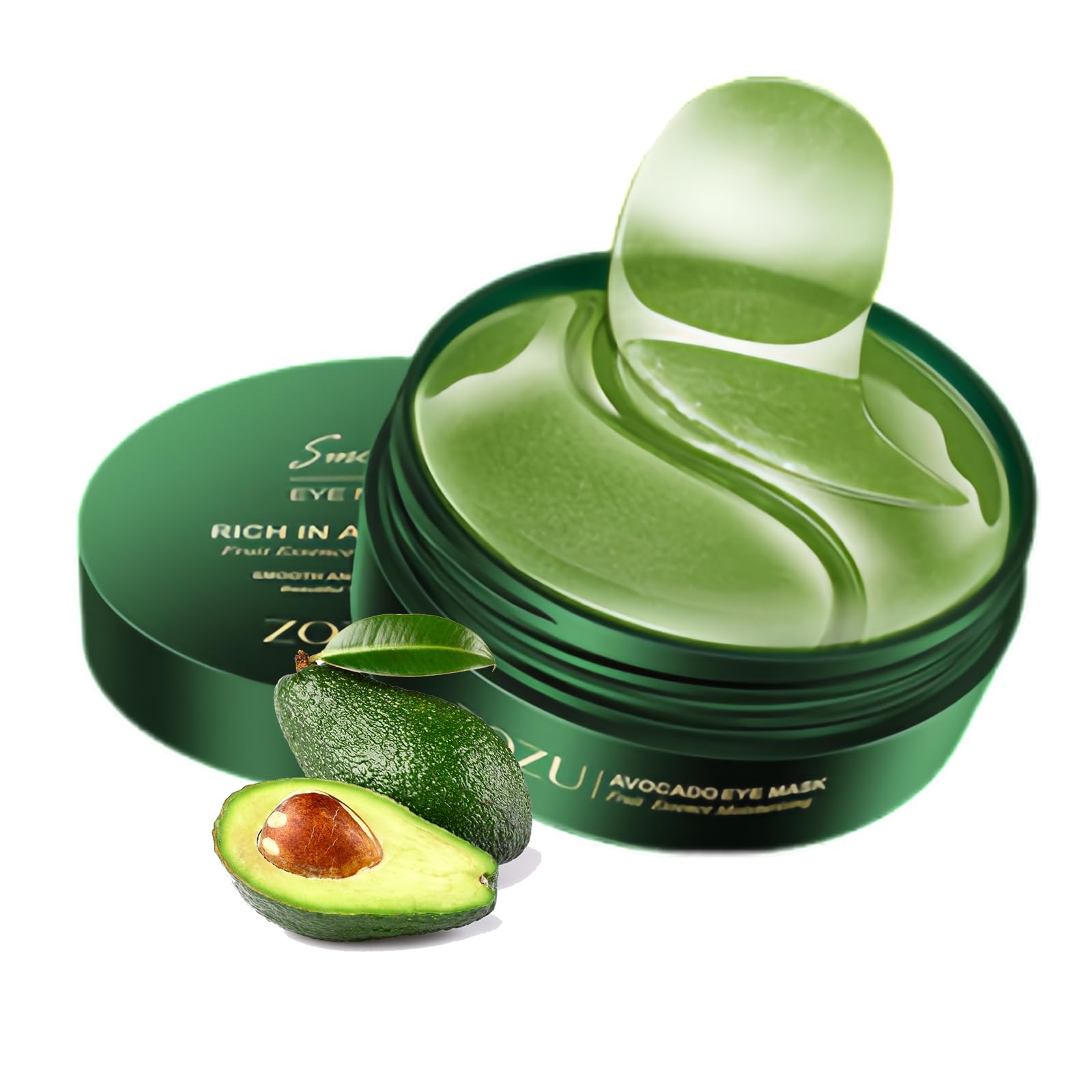 OBRADOYA Zozu Avocado Eye Mask – Hydrating Under-Eye Patches, 60 PCS