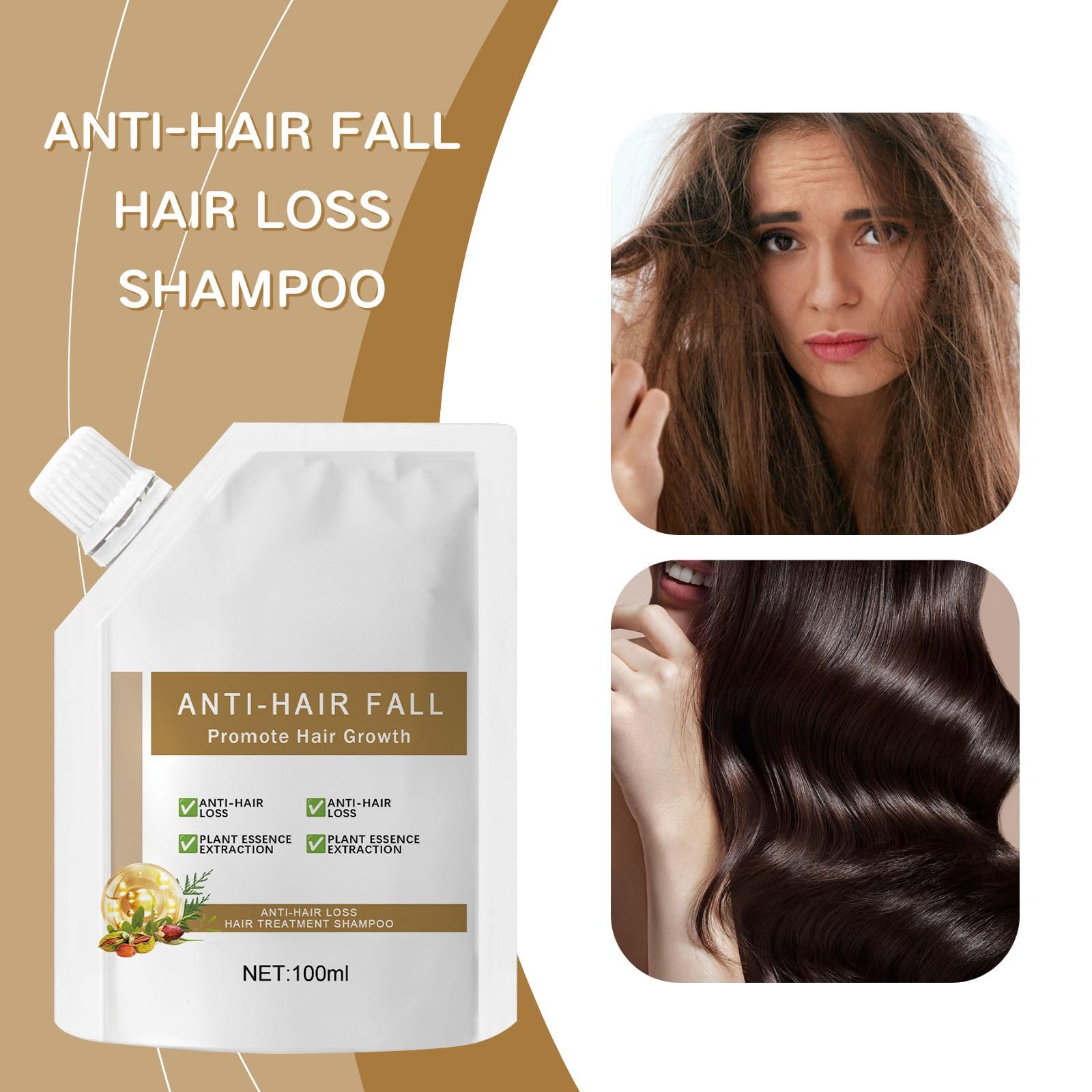 OBRVE 2Pcs Anti-Hair Fall Shampoo – Moisturizing & Hair Growth Support (2-Pack)