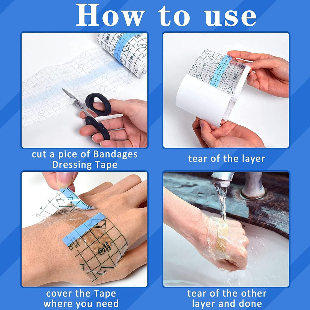 OBTANIM Transparent Waterproof Stretch Film Bandage for Tattoo Aftercare – 8×394 in