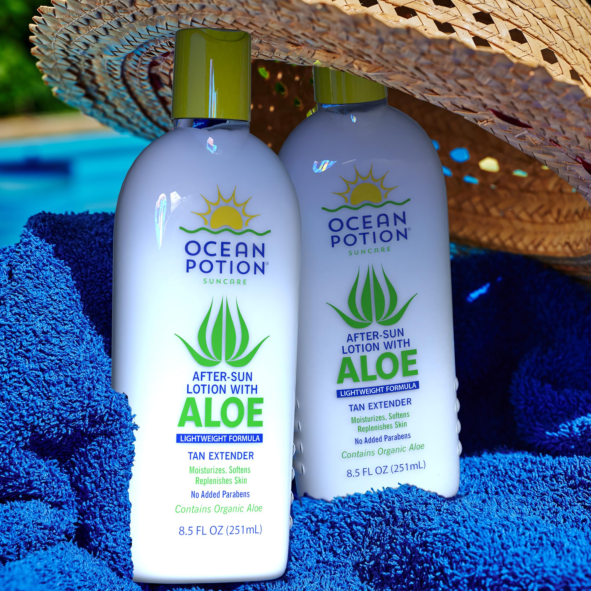 Ocean Potion Moisturizing After Sun Lotion — 8.5oz Pack of 2 | Lightweight Hydration