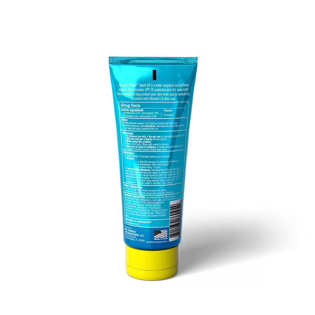 Ocean Potion Sport Sunscreen Lotion SPF50 – 6.8oz Pack of 2 | Water-Resistant