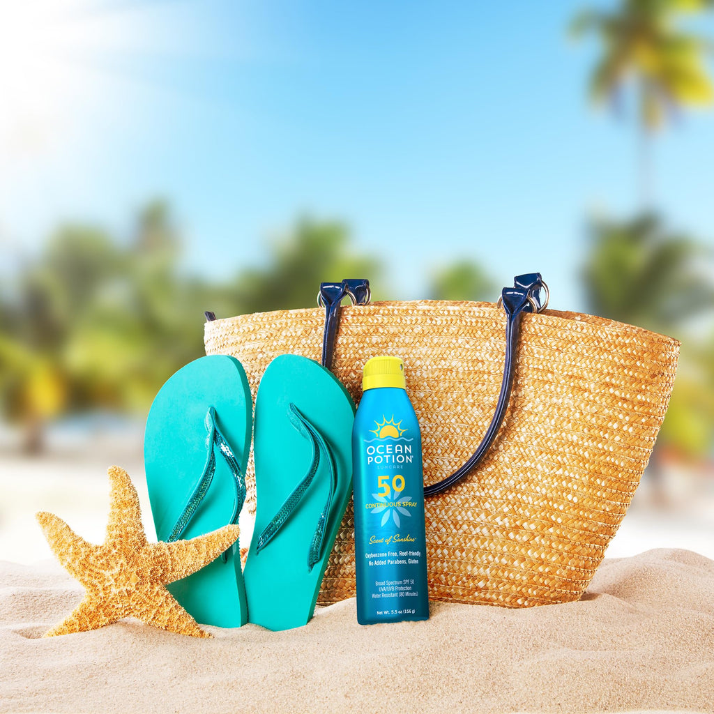 Ocean Potion Sunscreen Body Spray SPF50 5.5oz Pack of 2 – Oxybenzone Free