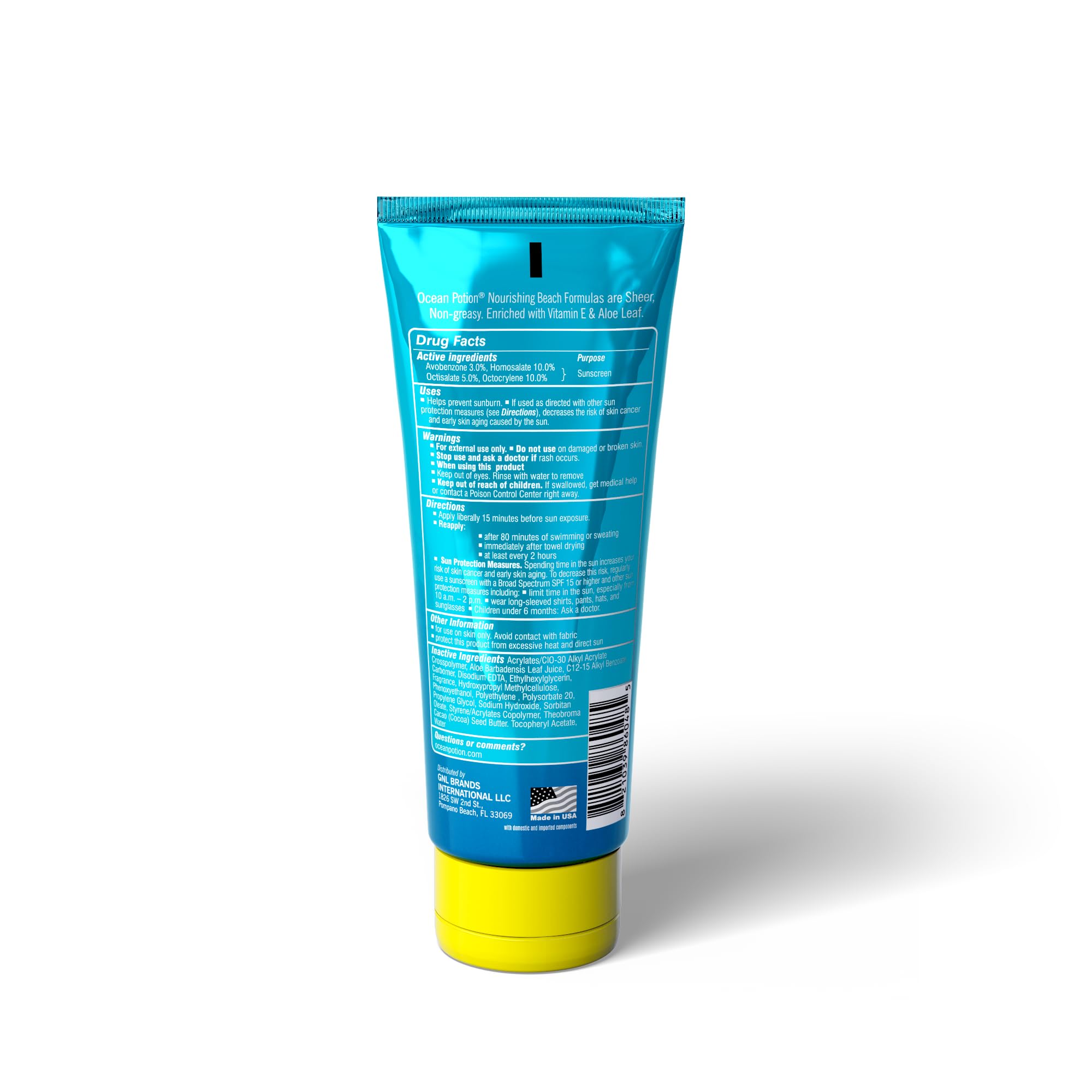 Ocean Potion Sunscreen Lotion SPF85 6.8oz – UVA/UVB Protection, 80-Min Water-Resistant
