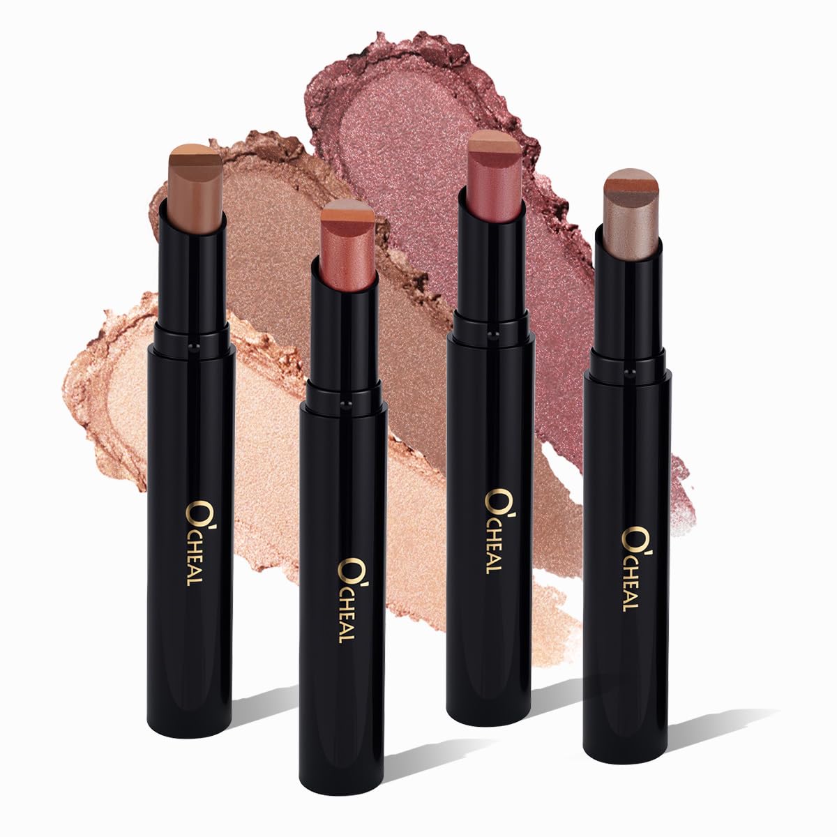 O'CHEAL 4PCS Gradient Eyeshadow Sticks – Matte, Shimmer, Waterproof
