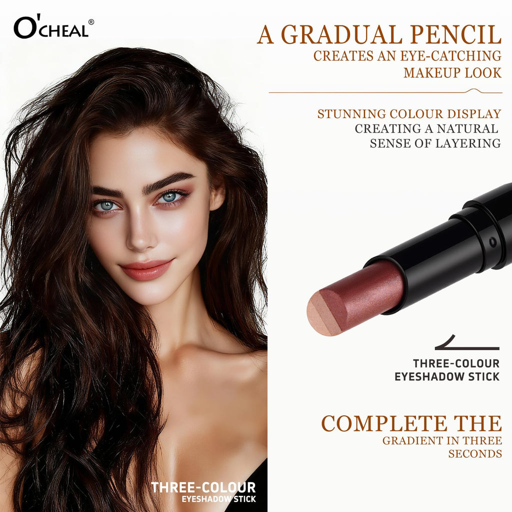 O'CHEAL 4PCS Gradient Eyeshadow Sticks – Matte, Shimmer, Waterproof