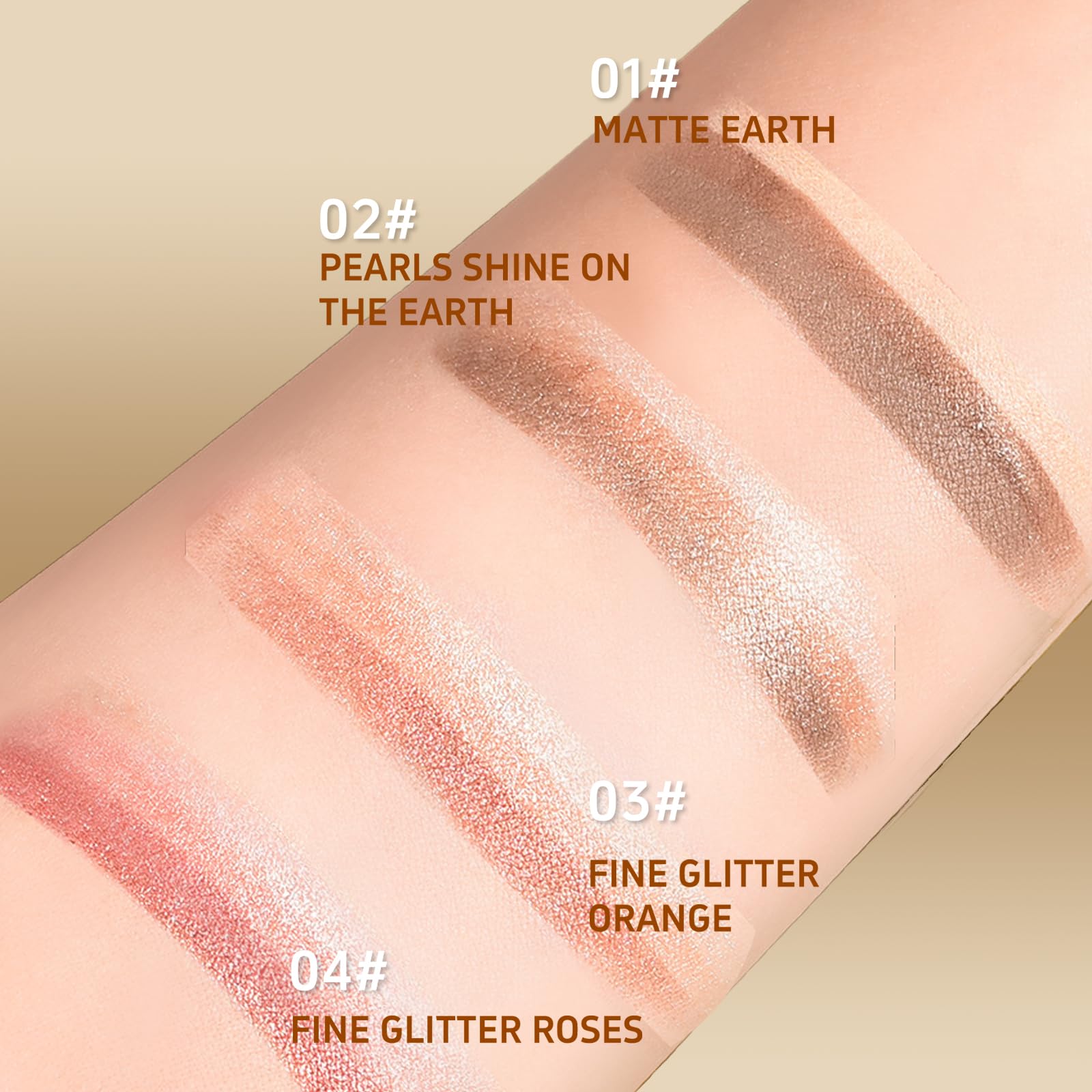 O'CHEAL 4PCS Gradient Eyeshadow Sticks – Waterproof, Long-Lasting, Crease-Proof