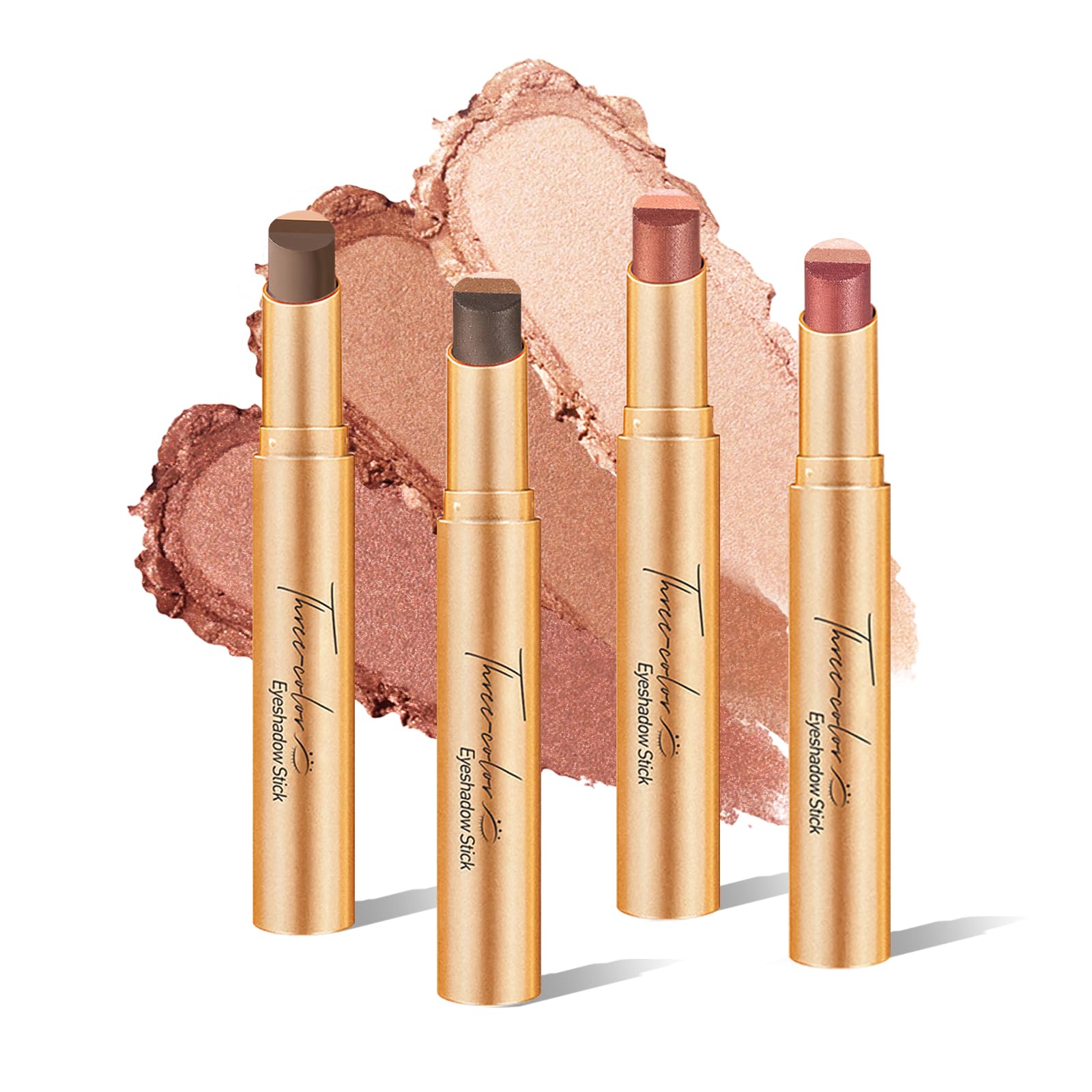 O'CHEAL 4PCS Gradient Eyeshadow Sticks – Waterproof, Long-Lasting, Crease-Proof