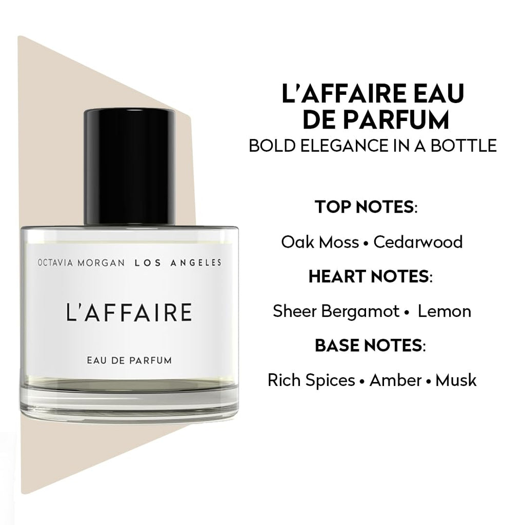 OCTAVIA MORGAN L'AFFAIRE Eau de Parfum | Floral-Sweet Jasmine, Saffron & Cedarwood | 50ml