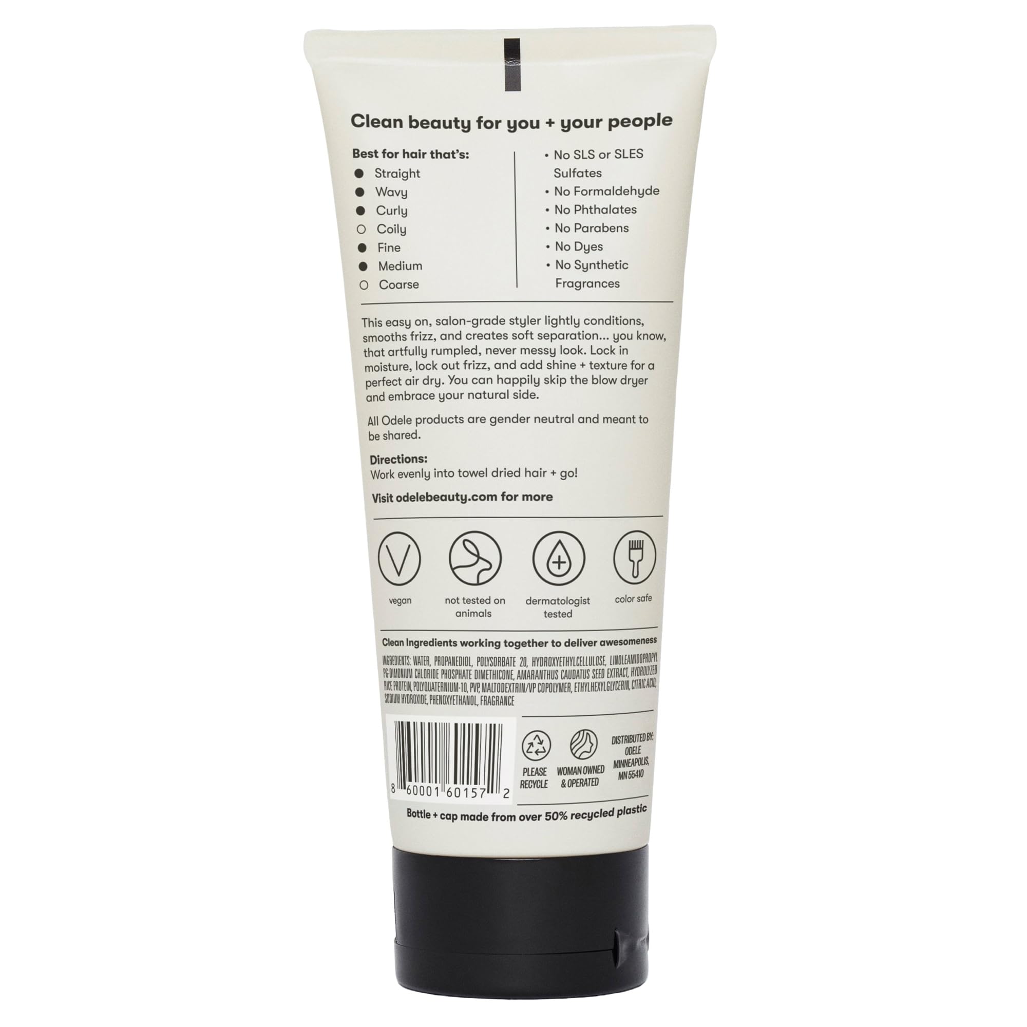 Odele Air Dry Styler – No-Heat Frizz Control & Define (6 oz)