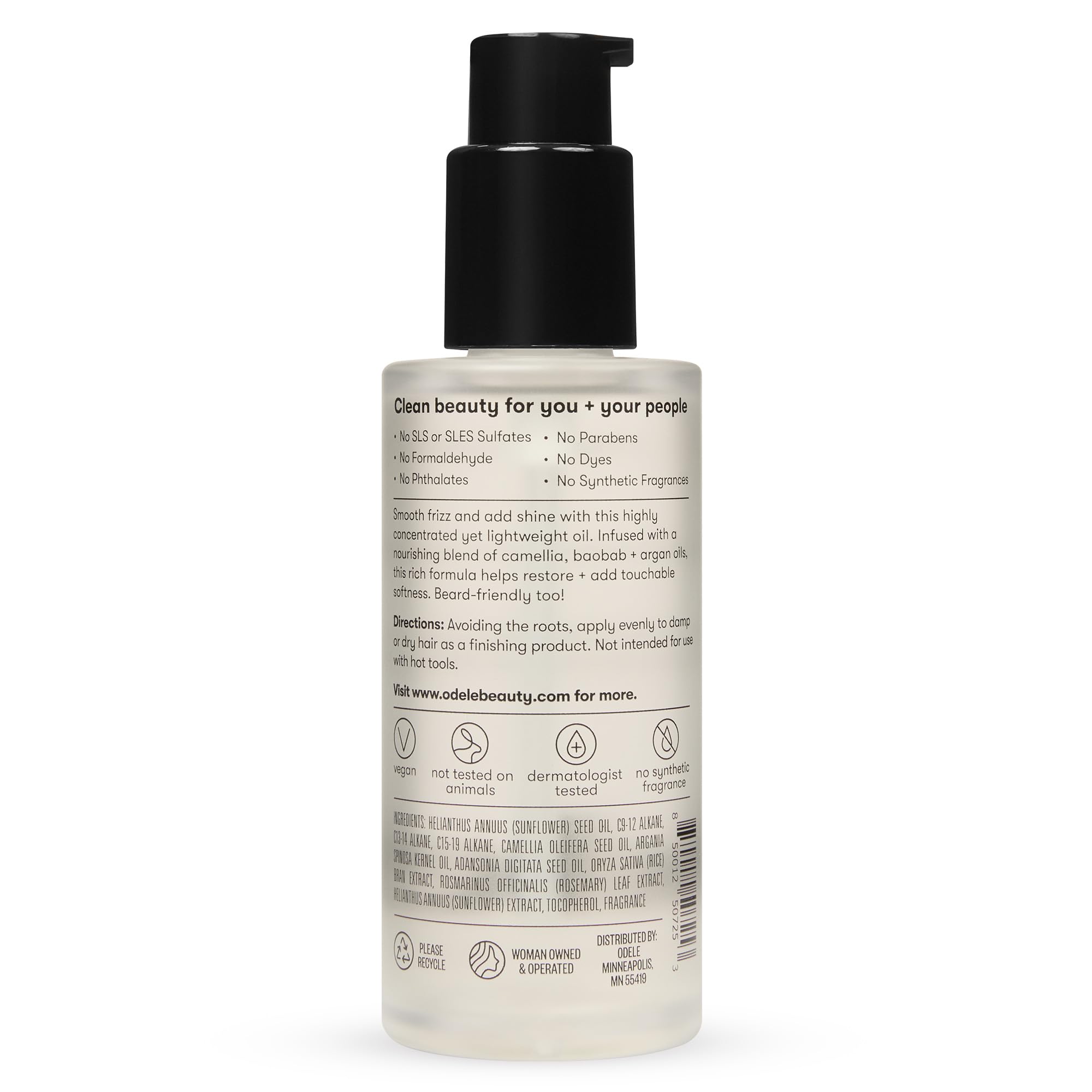 Odele Hair Oil with Baobab & Argan Oils – High Shine & Hydration (1.7 fl oz)