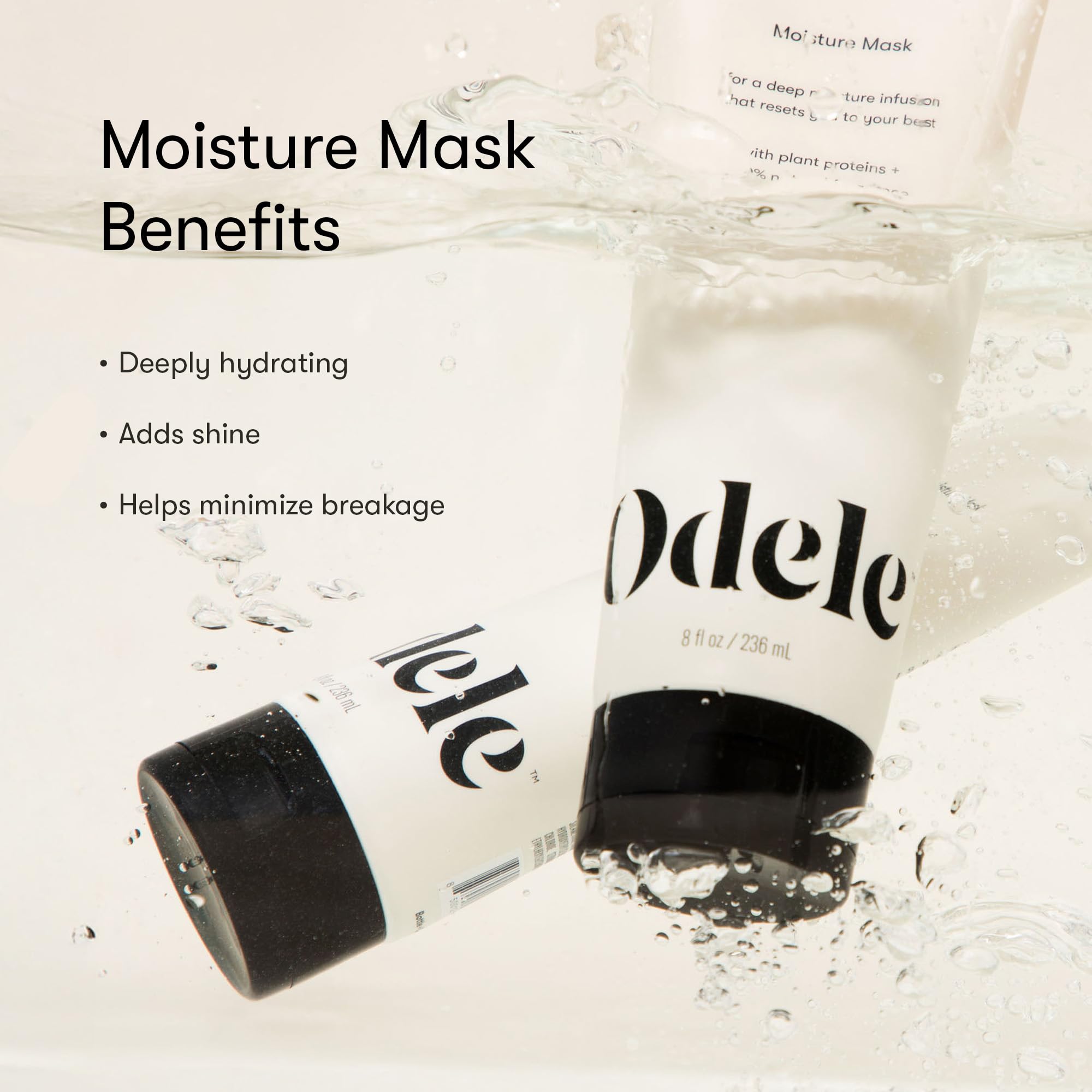 Odele Moisture Hair Mask – Deep Hydration with Argan & Jojoba Oils for All Hair Types, 8 fl oz