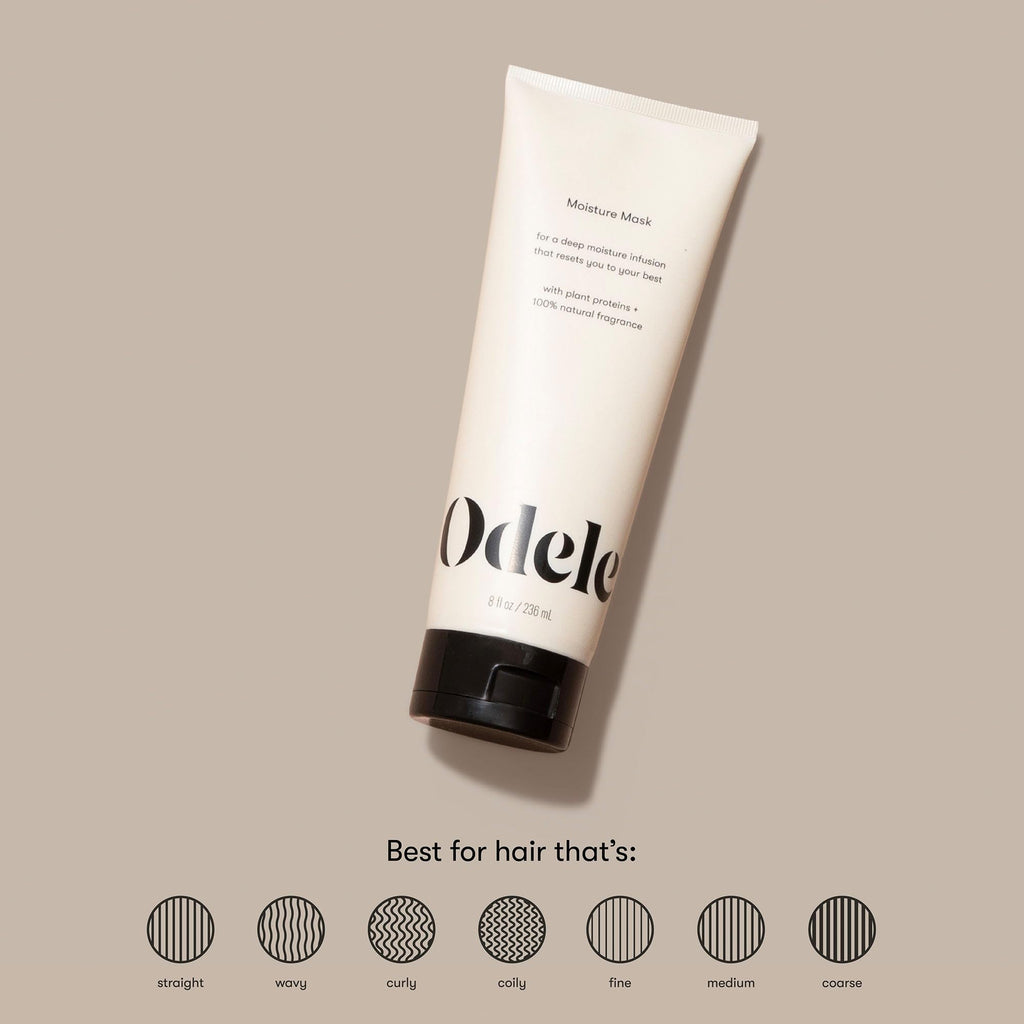 Odele Moisture Hair Mask – Deep Hydration with Argan & Jojoba Oils for All Hair Types, 8 fl oz