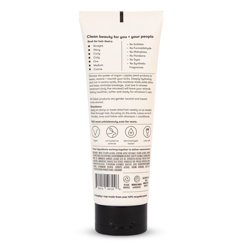 Odele Moisture Hair Mask – Deep Hydration with Argan & Jojoba Oils for All Hair Types, 8 fl oz