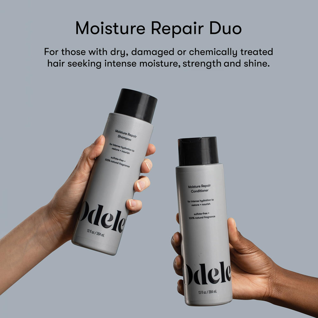 Odele Moisture Repair Sulfate-Free Shampoo & Conditioner Set – Deep Hydration 13 oz Each (2-Pack)