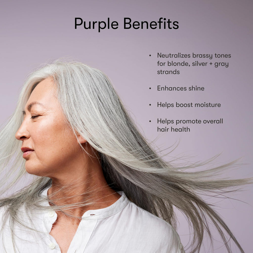 Odele Sulfate-Free Purple Shampoo & Conditioner Set – Neutralizes Brass for Blonde, Silver & Gray Hair (2 x 13 oz)