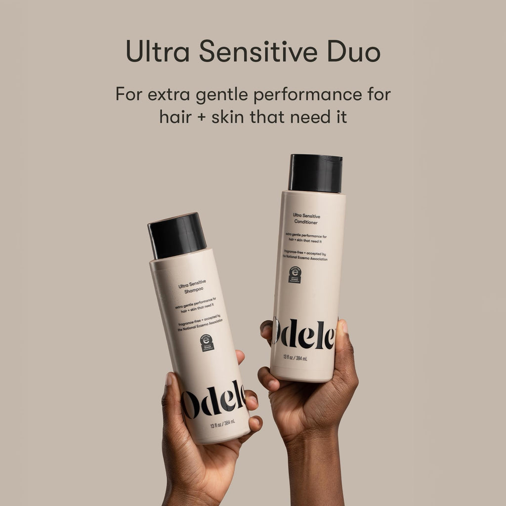 Odele Ultra-Sensitive Sulfate-Free Shampoo & Conditioner Set – Gentle, Fragrance-Free, All Hair Types 13 Fl Oz Each (2-Pack)