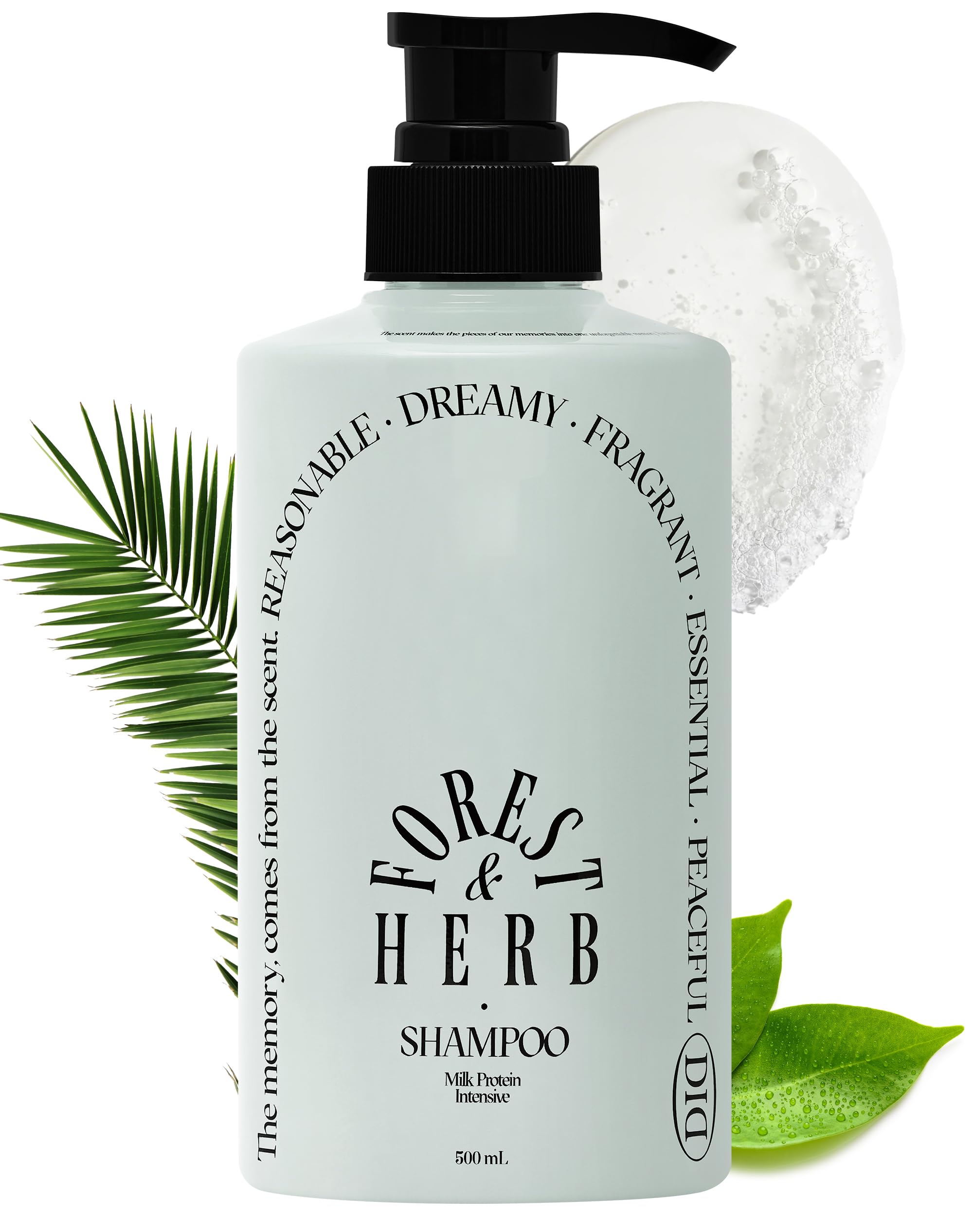 ODID Milk Protein Intensive Shampoo – Korean Volumizing Formula for Thinning Hair, pH5.5, Green Herb Scent, 16.9 fl oz