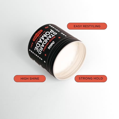O'Douds Standard Pomade for Men – Firm Hold, High Shine, Bay & Blood Orange Scent (3.4oz)