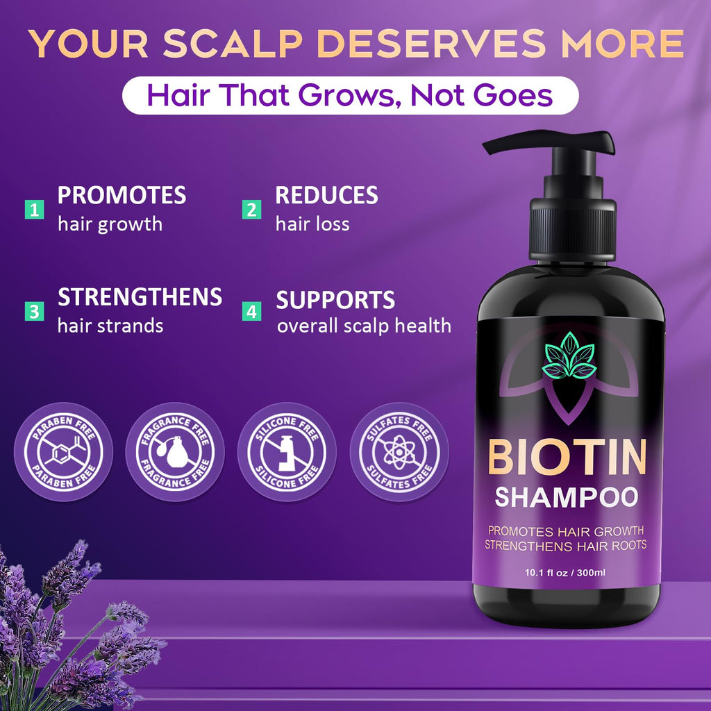 Oely Biotin Hair Growth & Thickening Shampoo – Root Activator, Sulfate-Free