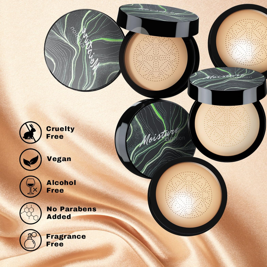 OETUIOW Mushroom Head Air Cushion CC Cream Gift Set – Upgraded Formula with 2 Refills, Waterproof